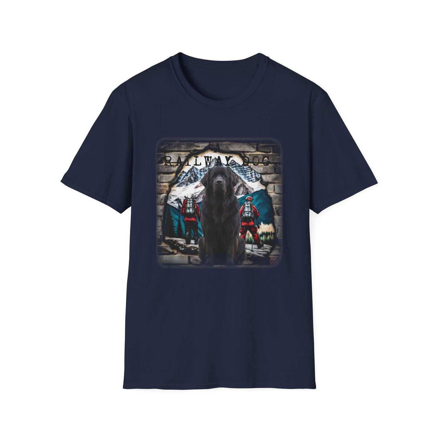 Newfoundland Railway Dog Tshirt | Gentle Giant Train Tee | Newfie Lover Gift