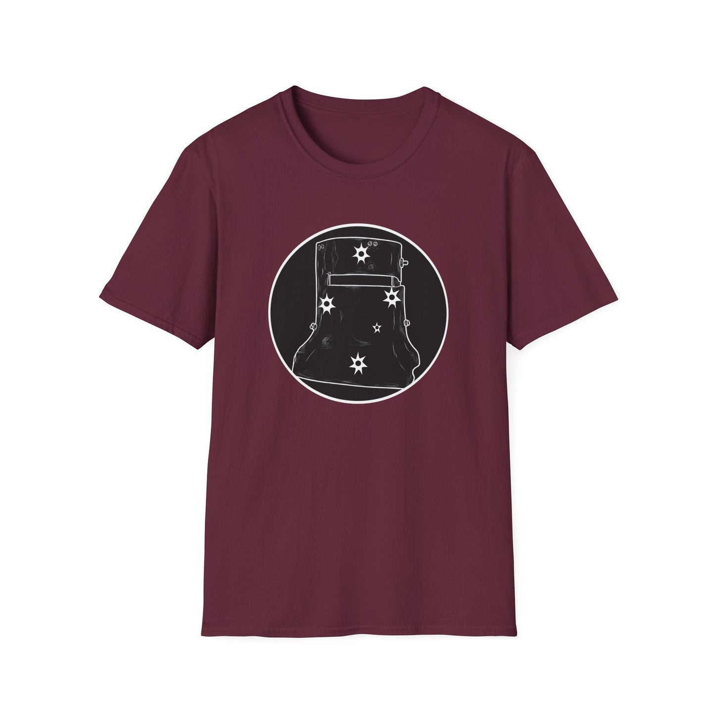 Ned Kelly Outlaw Helmet Graphic T-Shirt - Premium Black Cotton Streetwear - That Should Be on a T-Shirt