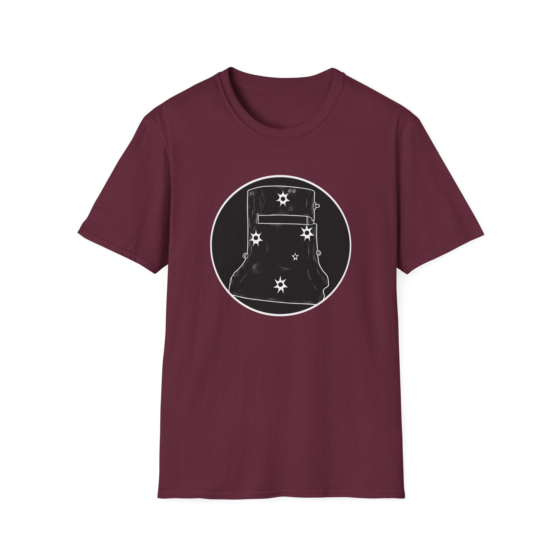 Ned Kelly Outlaw Helmet Graphic T-Shirt - Premium Black Cotton Streetwear - That Should Be on a T-Shirt