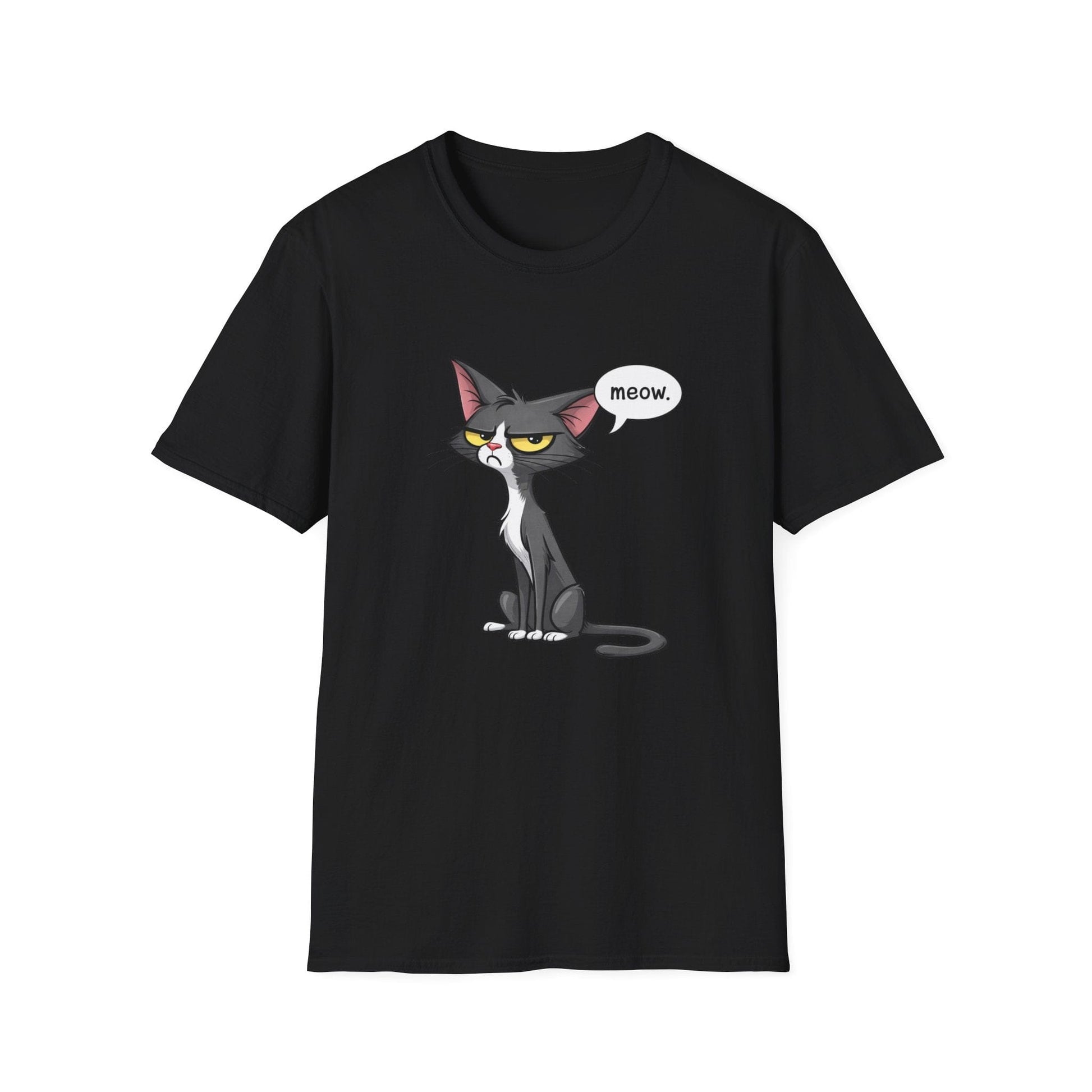 Grumpy Cat "Meow" Graphic T-Shirt - Sassy Cat Tee - That Should Be on a T-Shirt