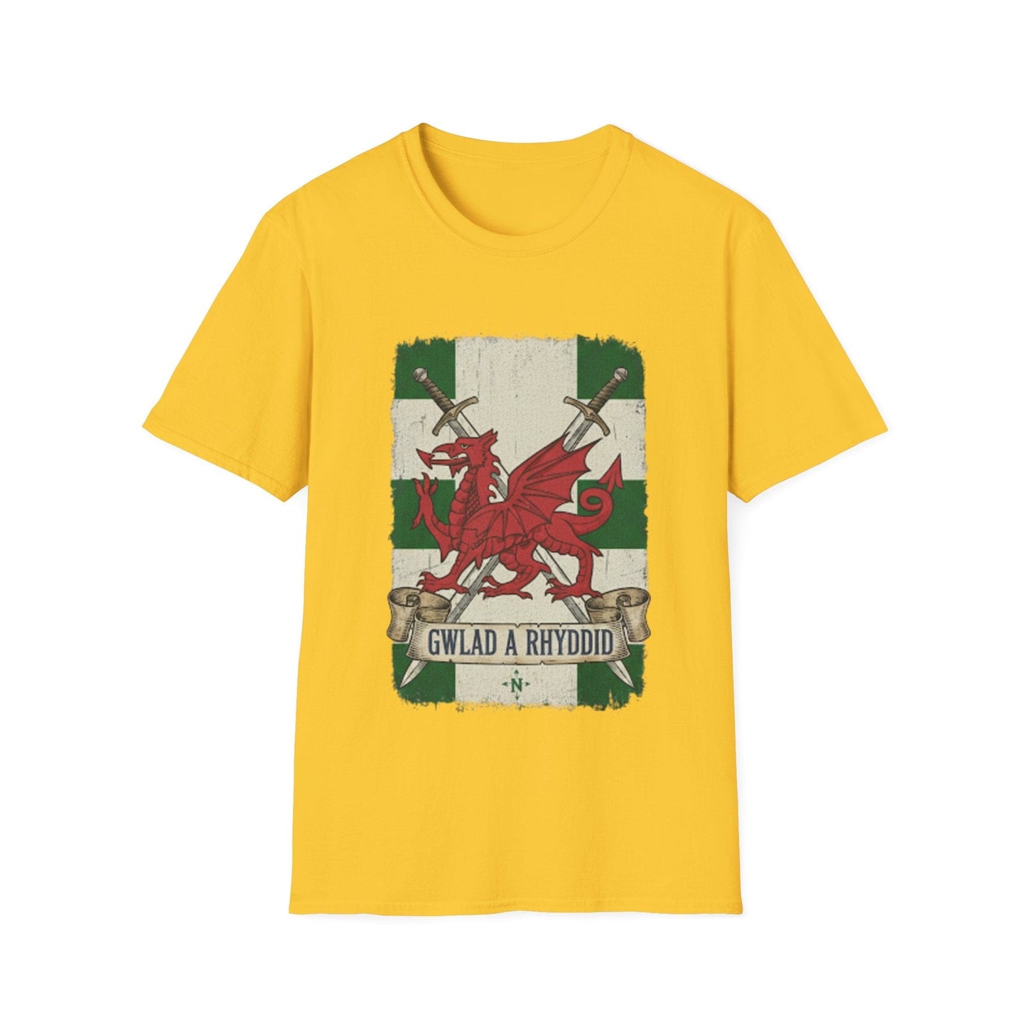Welsh Flag Dragon T-Shirt — Gwlad Rhyddid Patriotic Tee