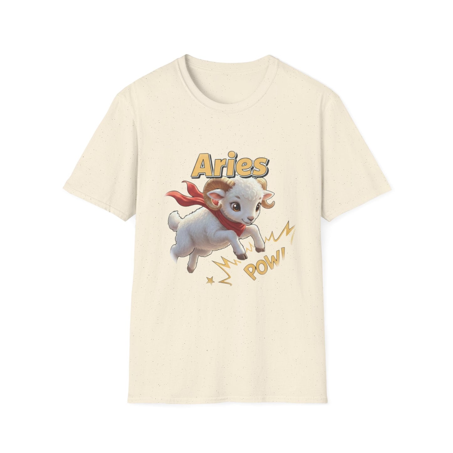 Aries Zodiac T-Shirt — Cute Superhero Ram ‘Pow!’ Graphic Tee - That Should Be on a T-Shirt