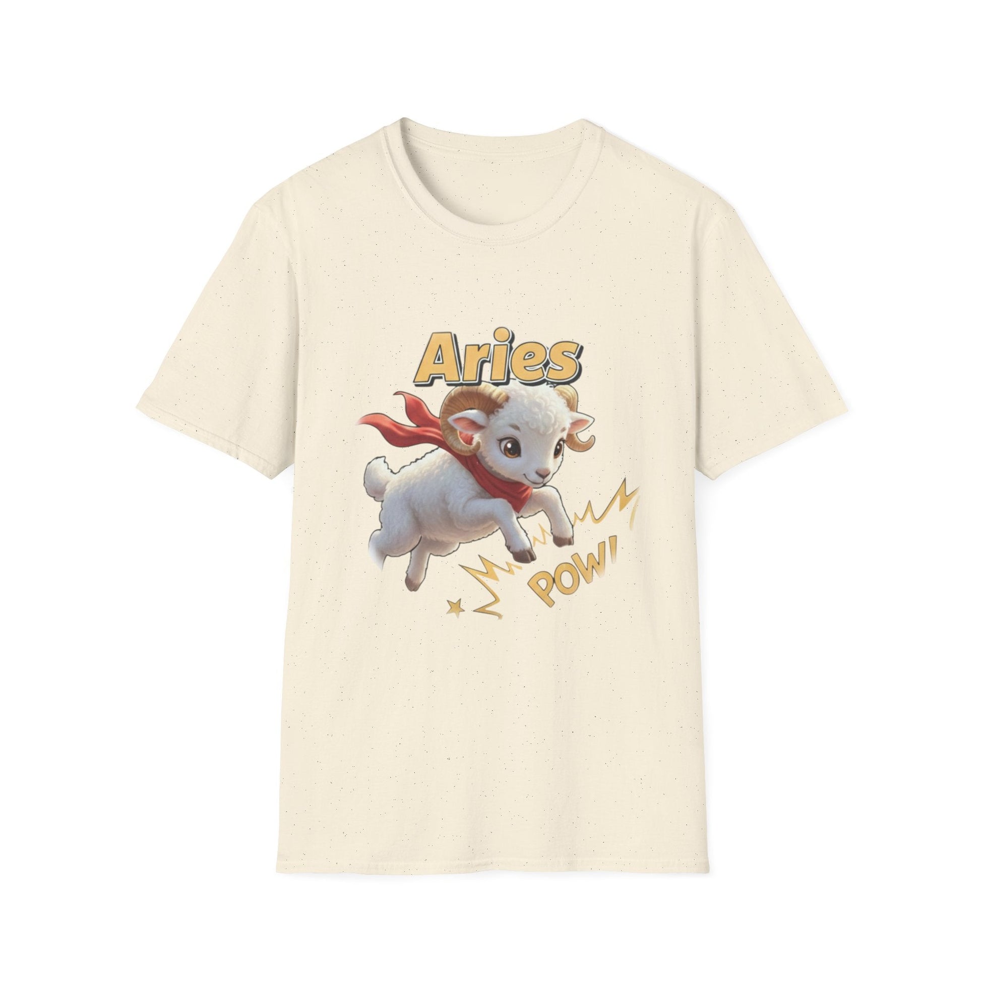 Aries Zodiac T-Shirt — Cute Superhero Ram ‘Pow!’ Graphic Tee - That Should Be on a T-Shirt