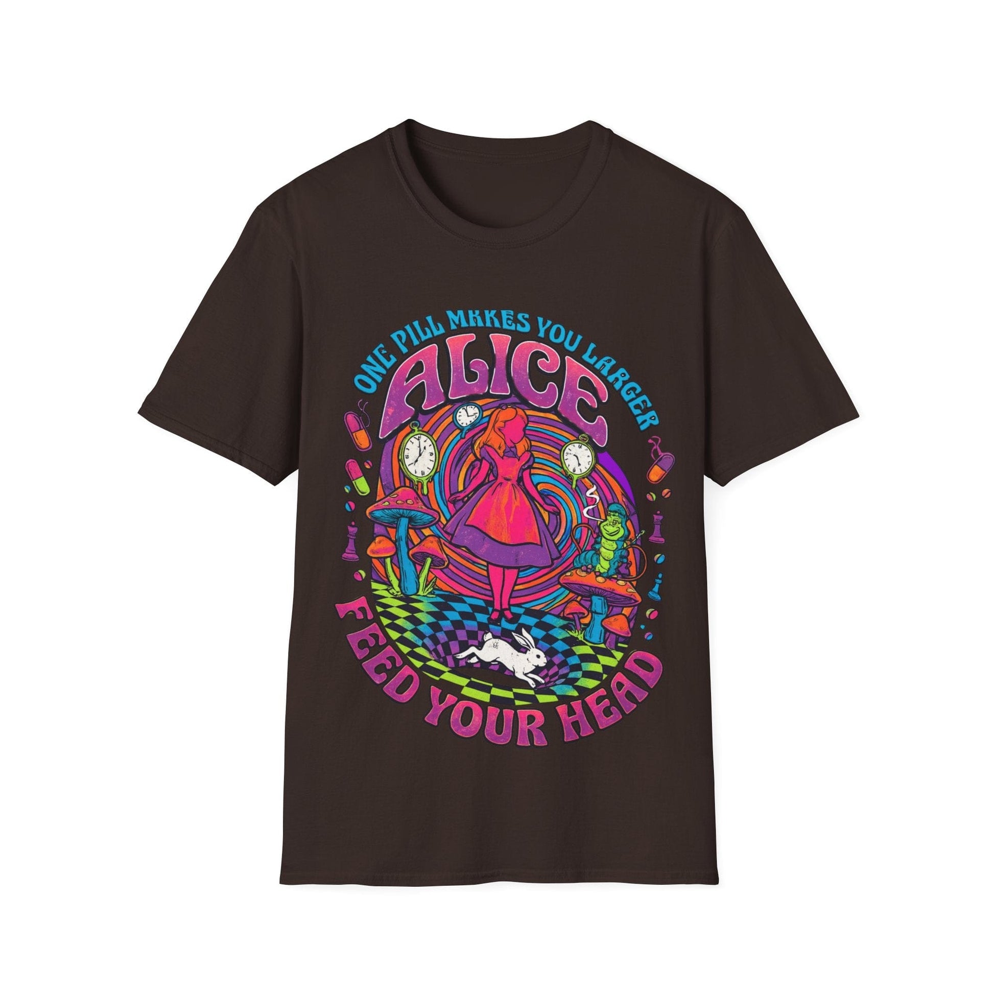 Alice Trip Art T-Shirt — "Feed Your Head" Psychedelic Wonderland Tee - That Should Be on a T-Shirt