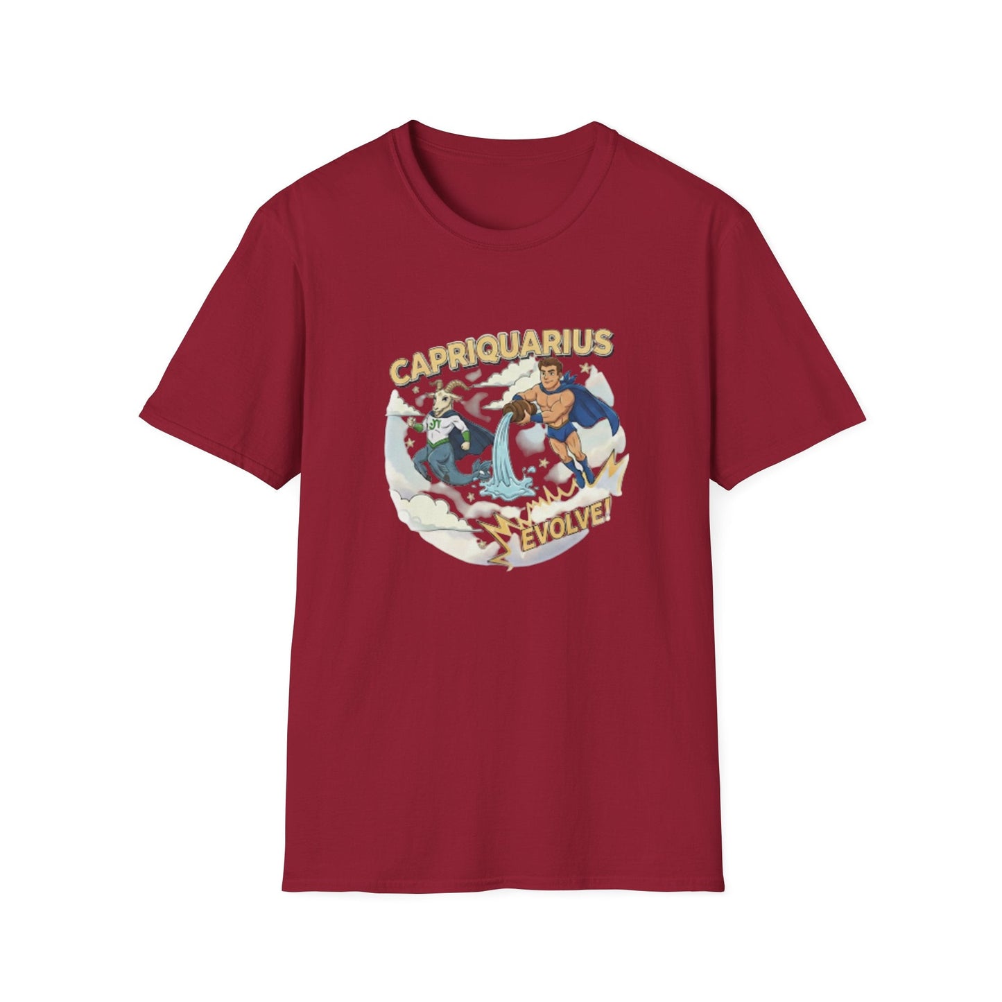 Capriquarius Evolve! Superhero Zodiac Cusp Graphic Tee - That Should Be on a T-Shirt