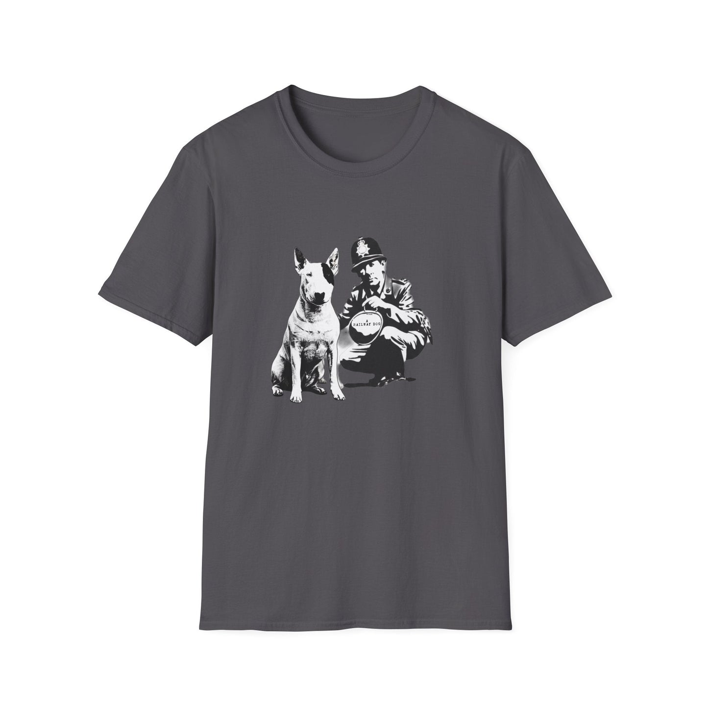 Loyal Mate Dog & Officer Graphic T-Shirt | Vintage Black Dog Lover Tee - That Should Be on a T-Shirt