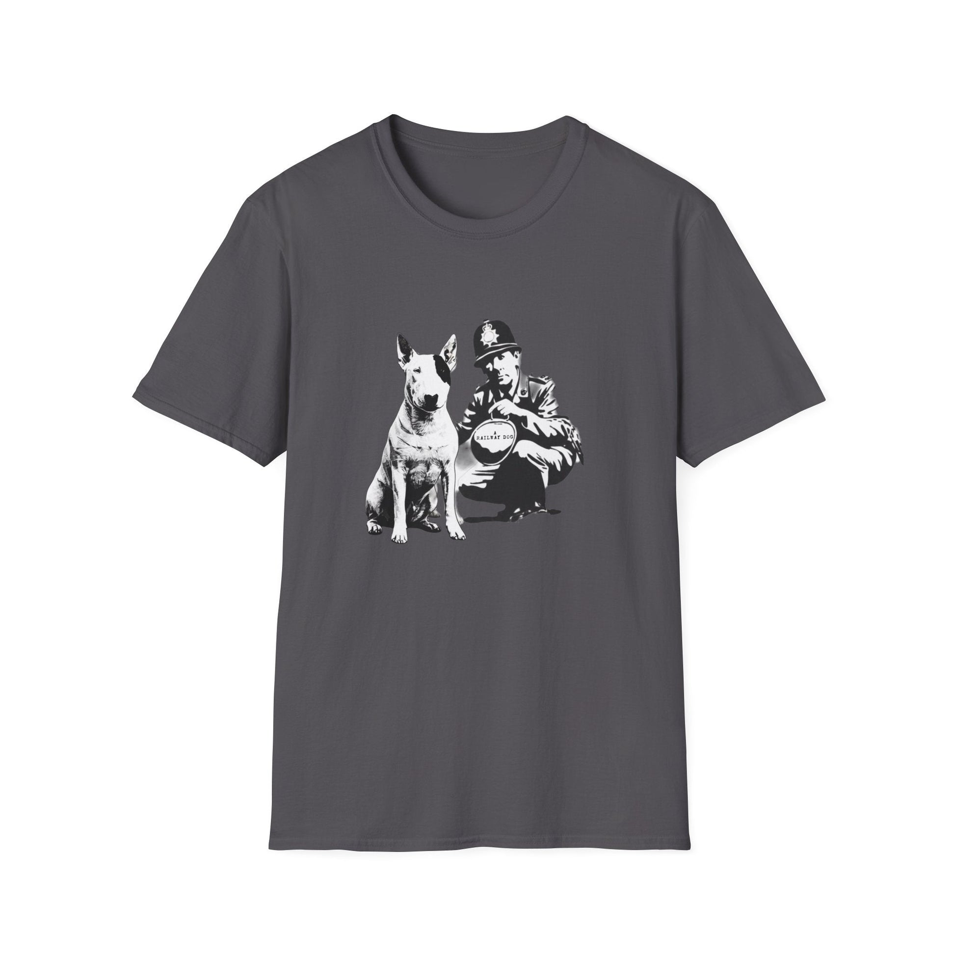 Loyal Mate Dog & Officer Graphic T-Shirt | Vintage Black Dog Lover Tee - That Should Be on a T-Shirt