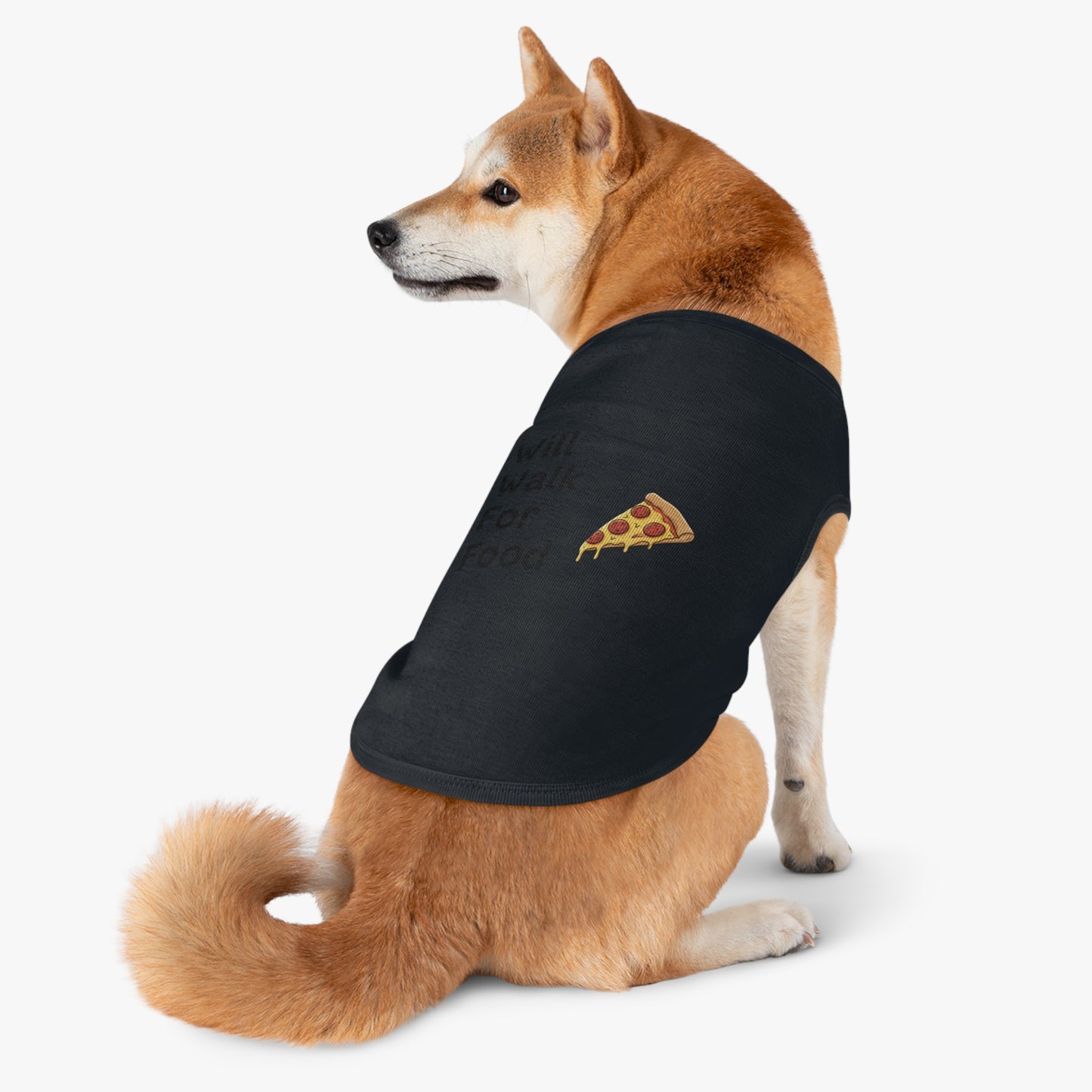 Funny Dog Vest "Will Walk For Food" - Pink Slogan Harness for Walks & Photos