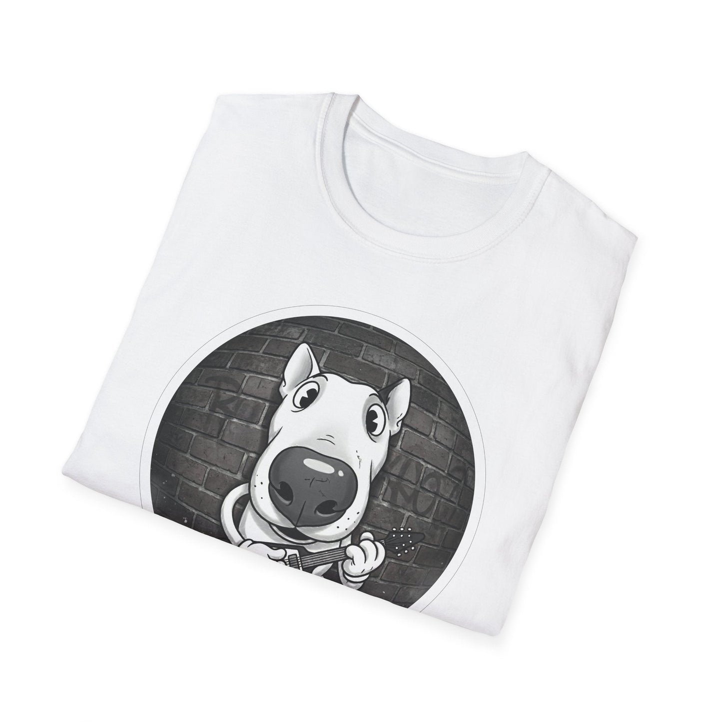 Bull Terrier Cartoon T-Shirt — Cute Dog Face Graphic Tee - That Should Be on a T-Shirt
