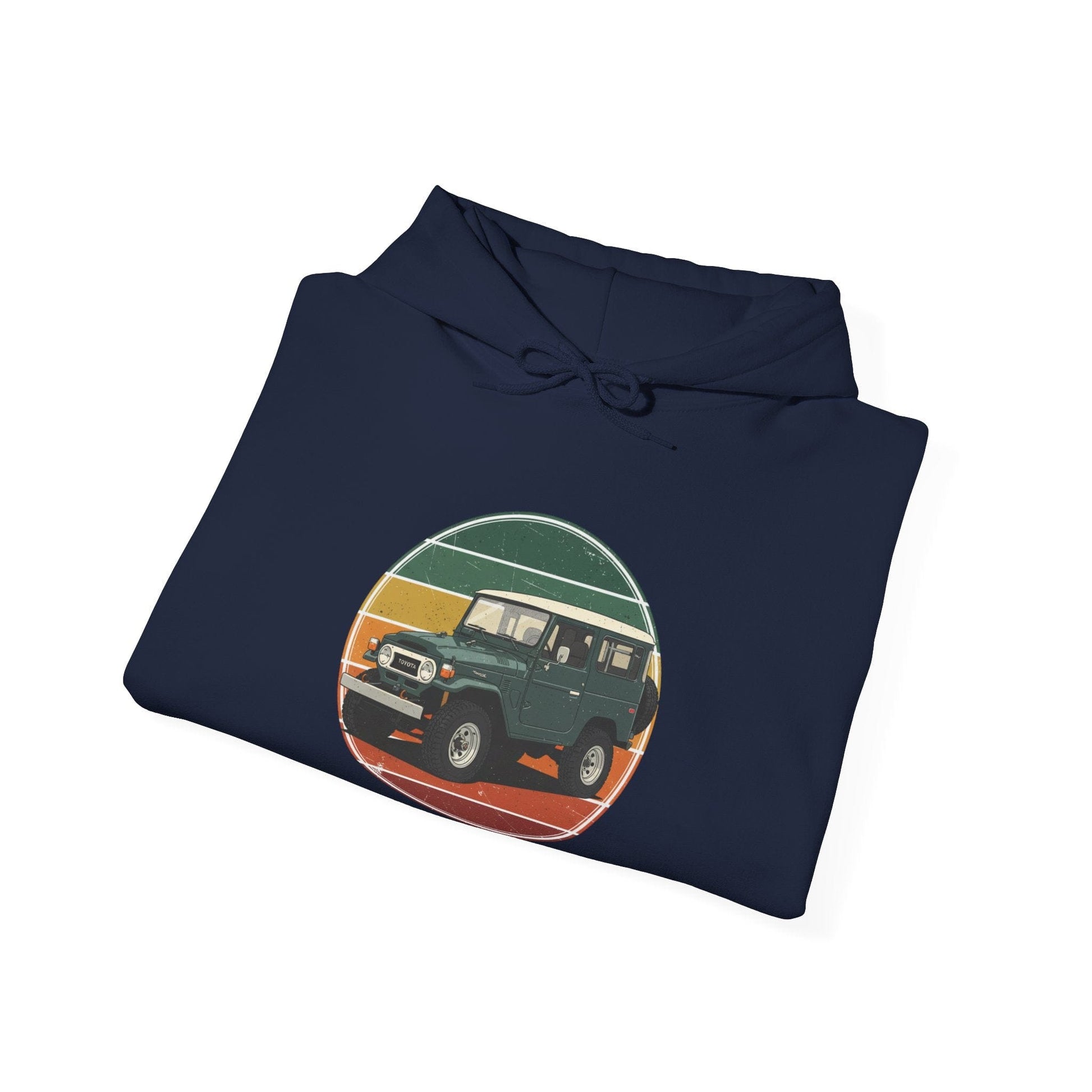 Vintage Off-Road SUV Hoodie — Retro Sunset Truck Pullover - That Should Be on a T-Shirt