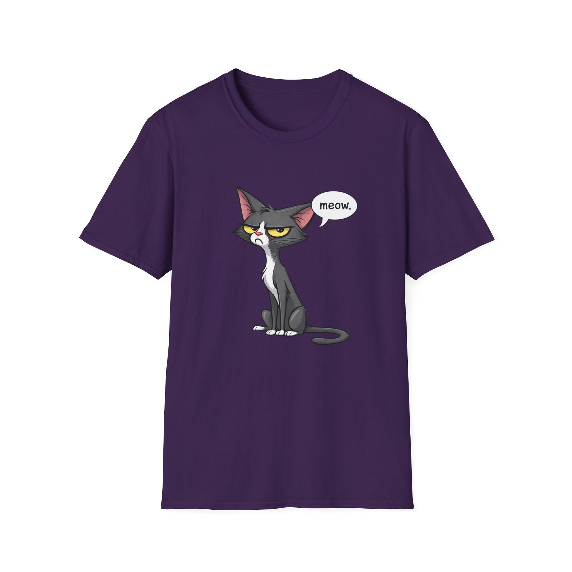 Grumpy Cat "Meow" Graphic T-Shirt - Sassy Cat Tee - That Should Be on a T-Shirt