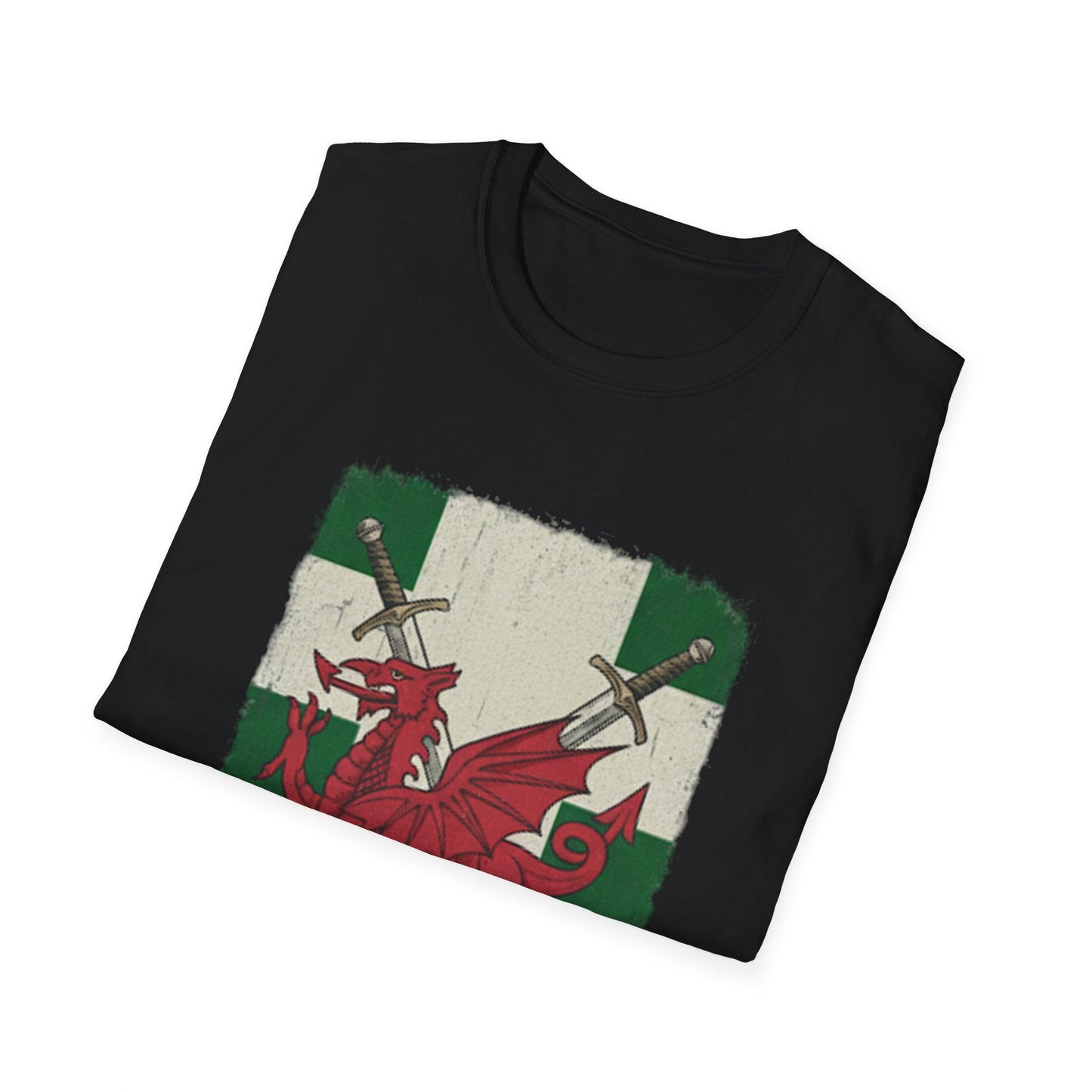 Welsh Flag Dragon T-Shirt — Gwlad Rhyddid Patriotic Tee