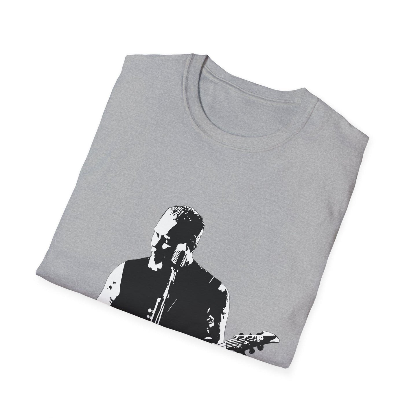 Metal Guitar Legend T-Shirt – Heavy Metal Frontman Silhouette Graphic Tee - That Should Be on a T-Shirt