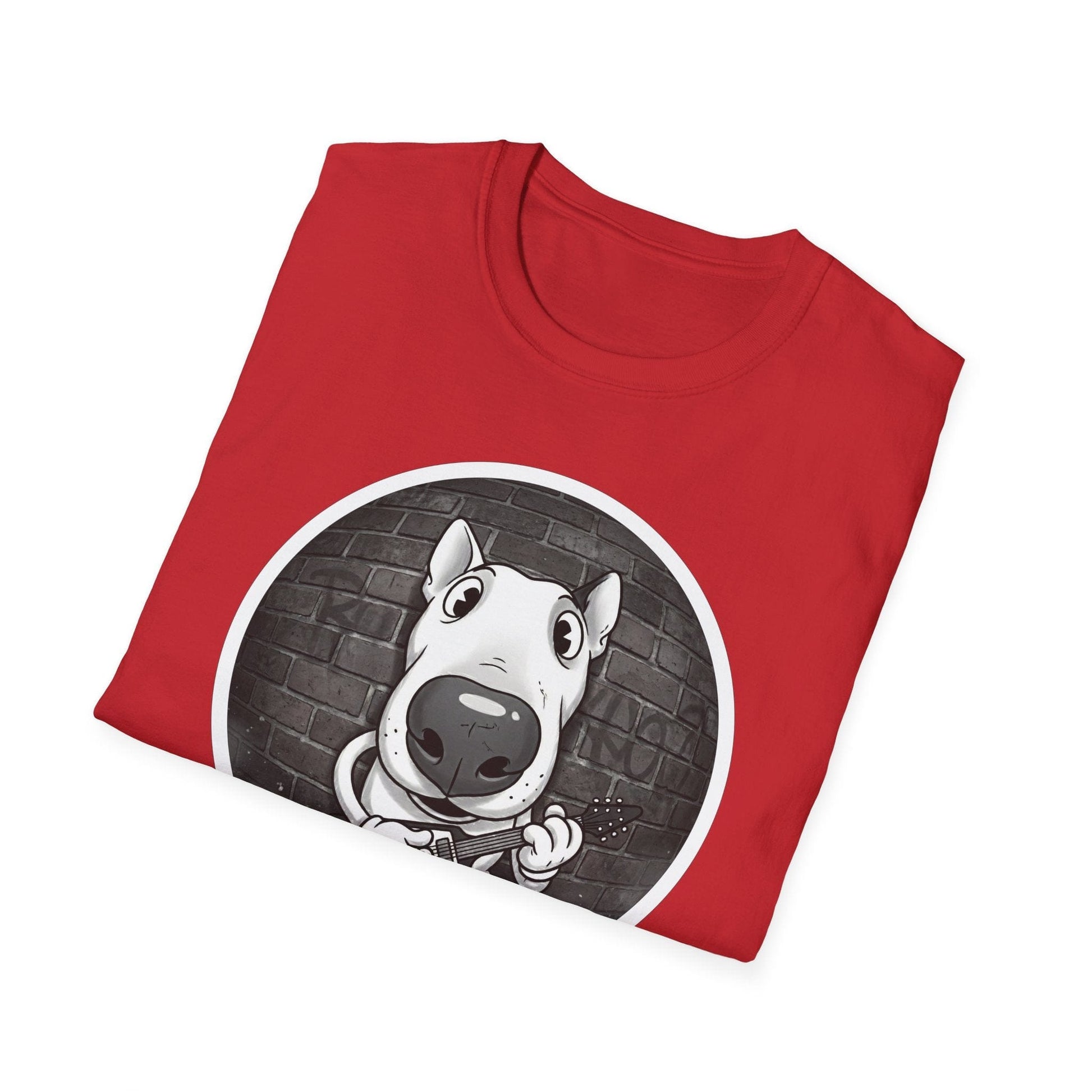 Bull Terrier Cartoon T-Shirt — Cute Dog Face Graphic Tee - That Should Be on a T-Shirt