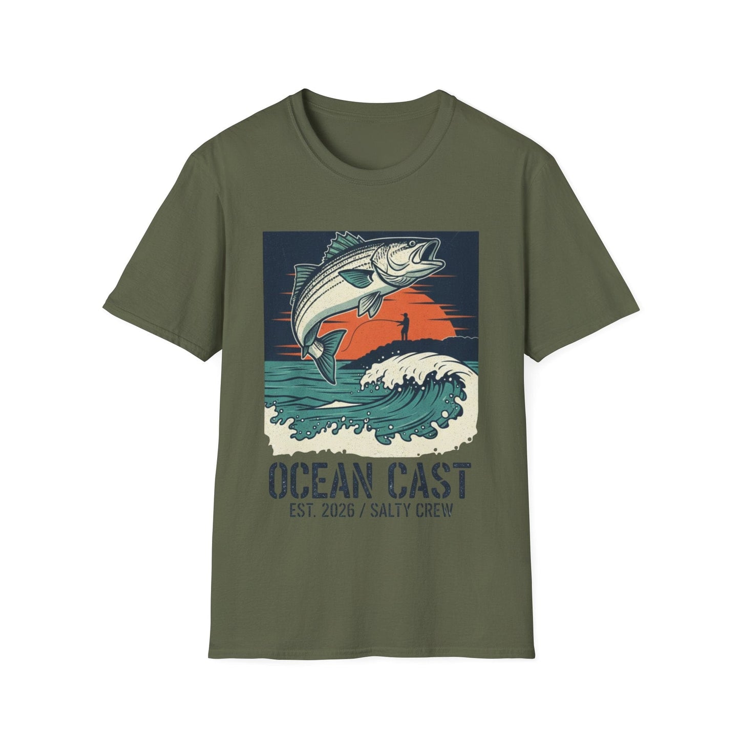 Salty Crew "Ocean Cast" Graphic Tee – Vintage Surf & Turf Style - That Should Be on a T-Shirt