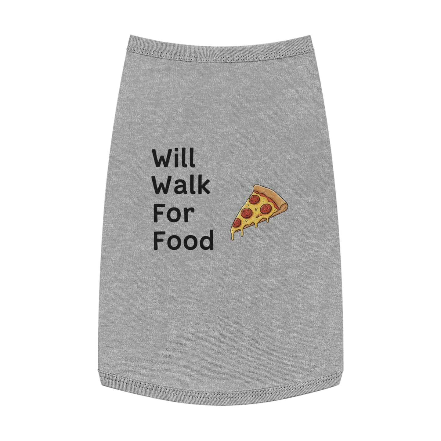 Funny Dog Vest "Will Walk For Food" - Pink Slogan Harness for Walks & Photos