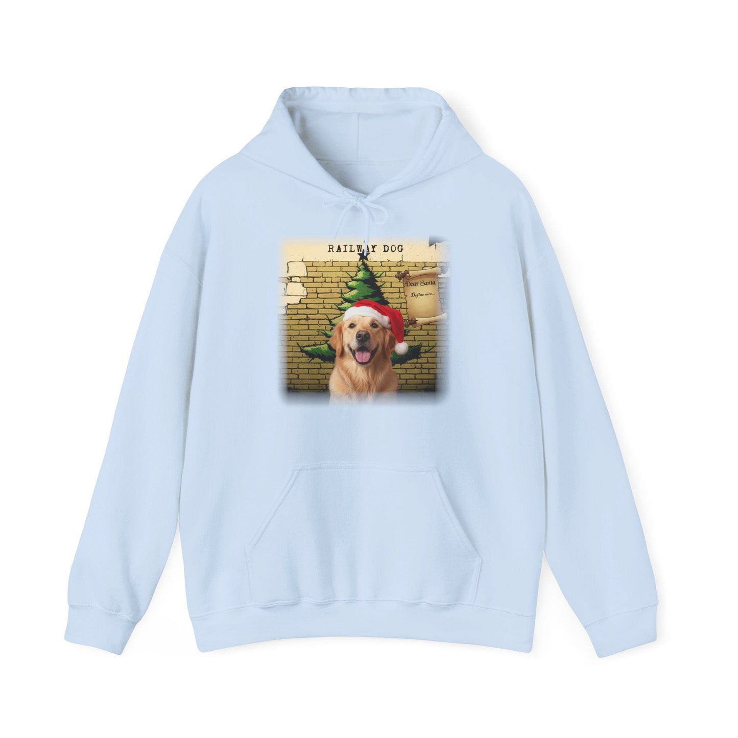 A Railway Dog Dear Santa Hoodie - Vintage Christmas Hoodie - Holiday Pullover - Festive Gift - That Should Be on a T-Shirt