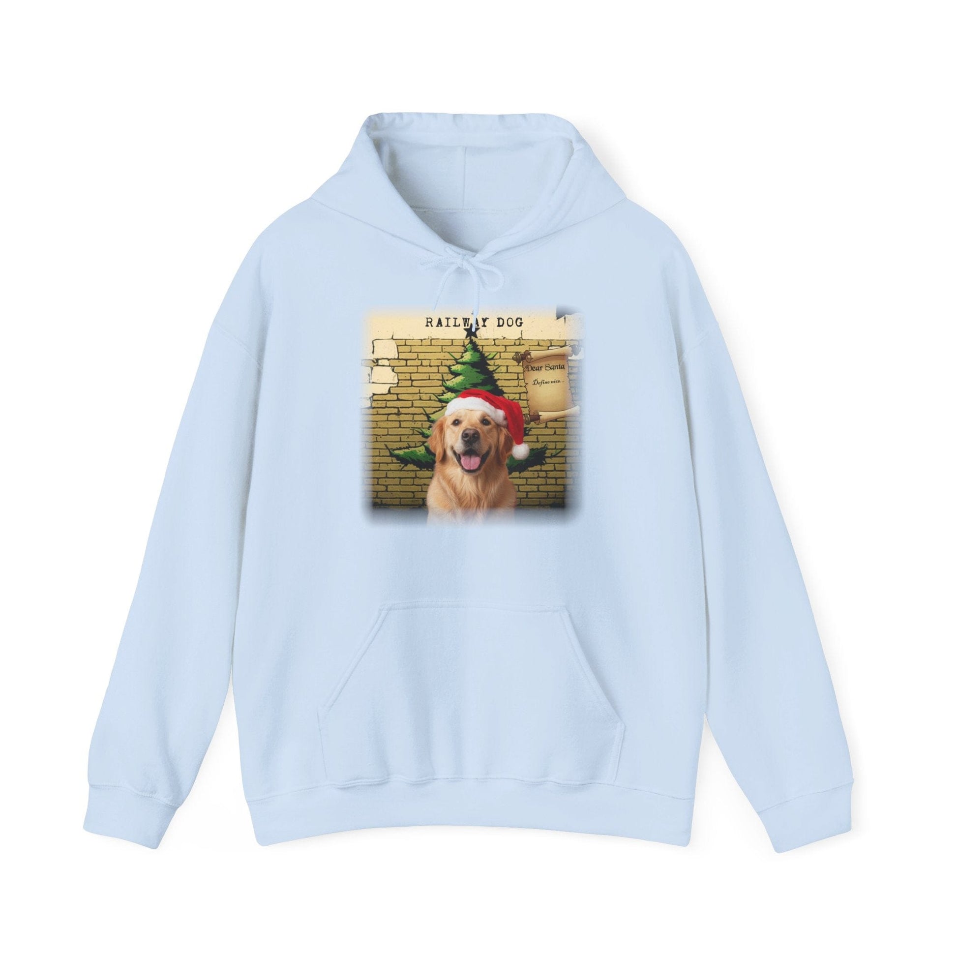 A Railway Dog Dear Santa Hoodie - Vintage Christmas Hoodie - Holiday Pullover - Festive Gift - That Should Be on a T-Shirt