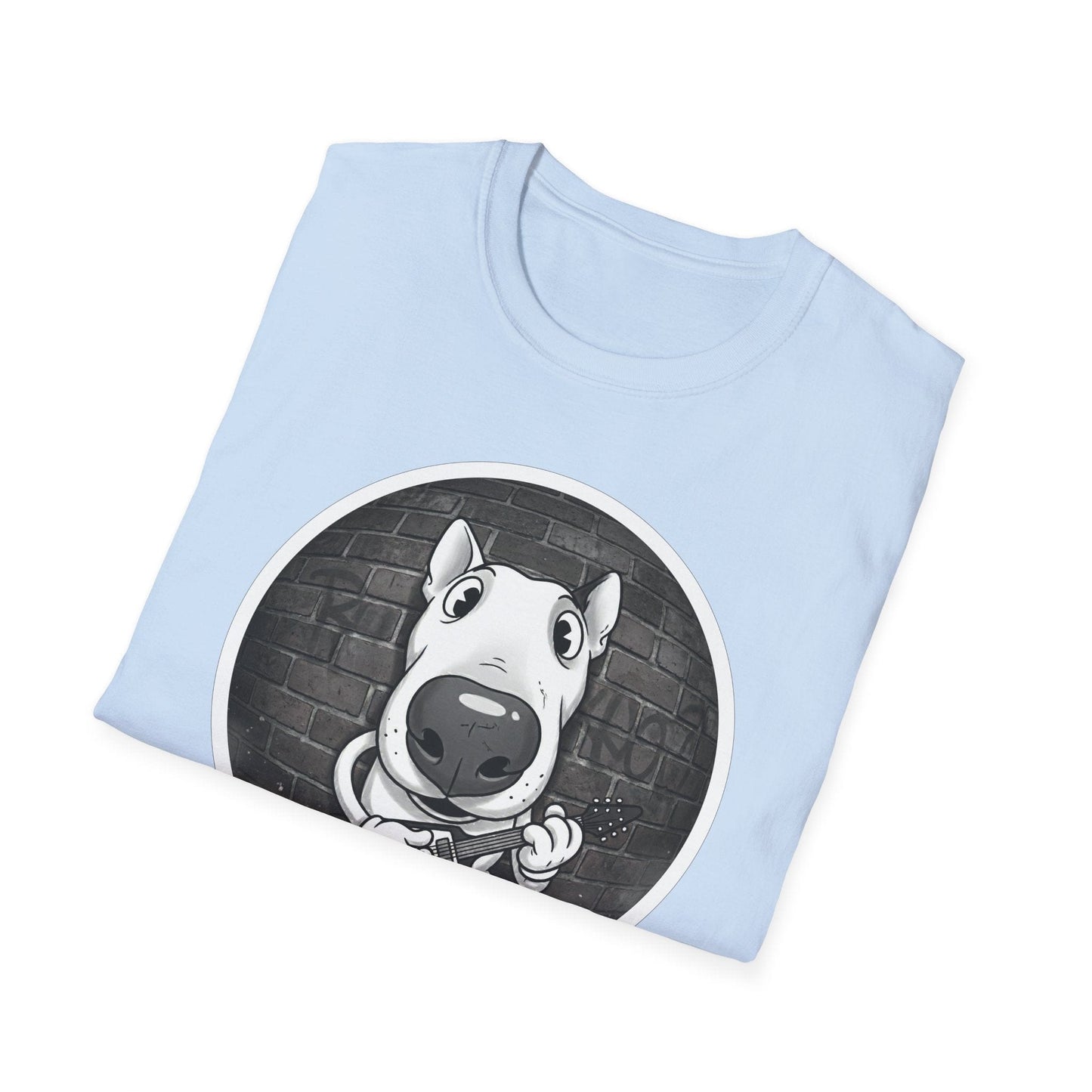 Bull Terrier Cartoon T-Shirt — Cute Dog Face Graphic Tee - That Should Be on a T-Shirt