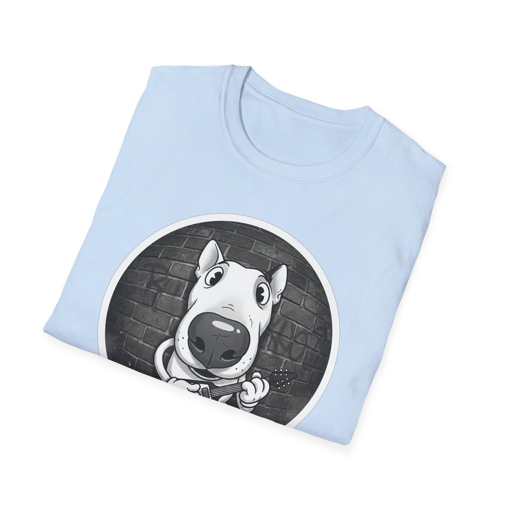 Bull Terrier Cartoon T-Shirt — Cute Dog Face Graphic Tee - That Should Be on a T-Shirt