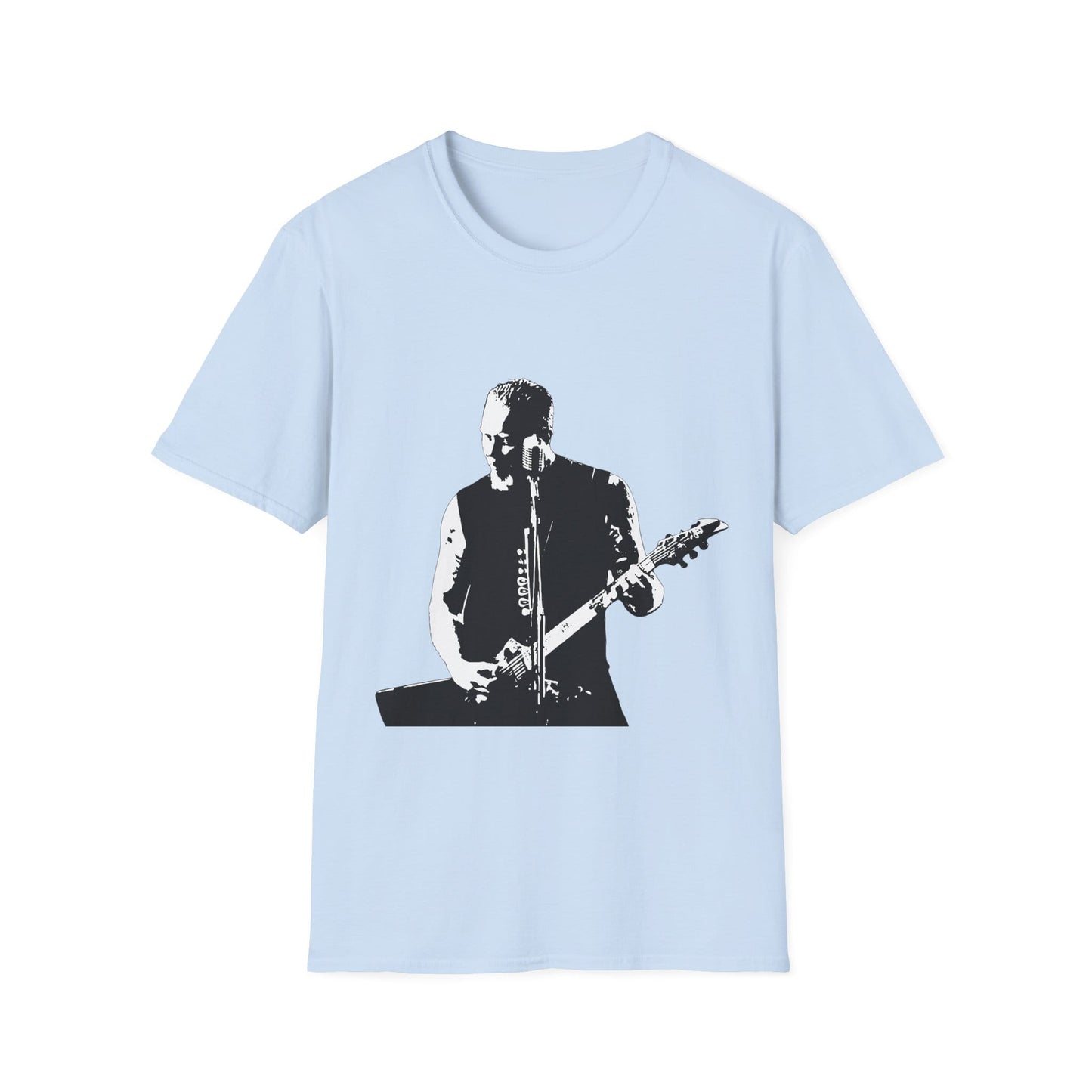Metal Guitar Legend T-Shirt – Heavy Metal Frontman Silhouette Graphic Tee - That Should Be on a T-Shirt
