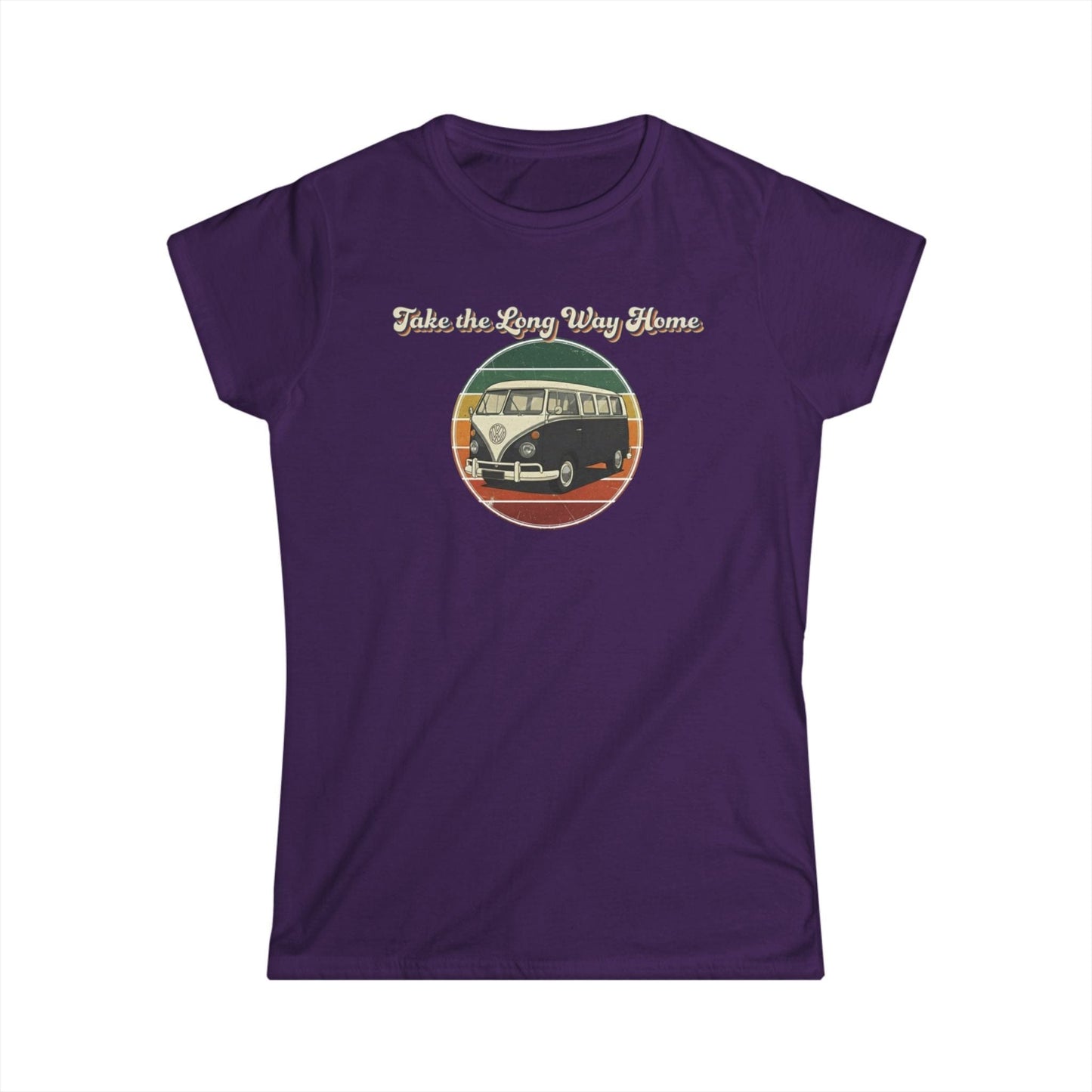 Retro VW Bus "Take the Long Way Home" T-Shirt