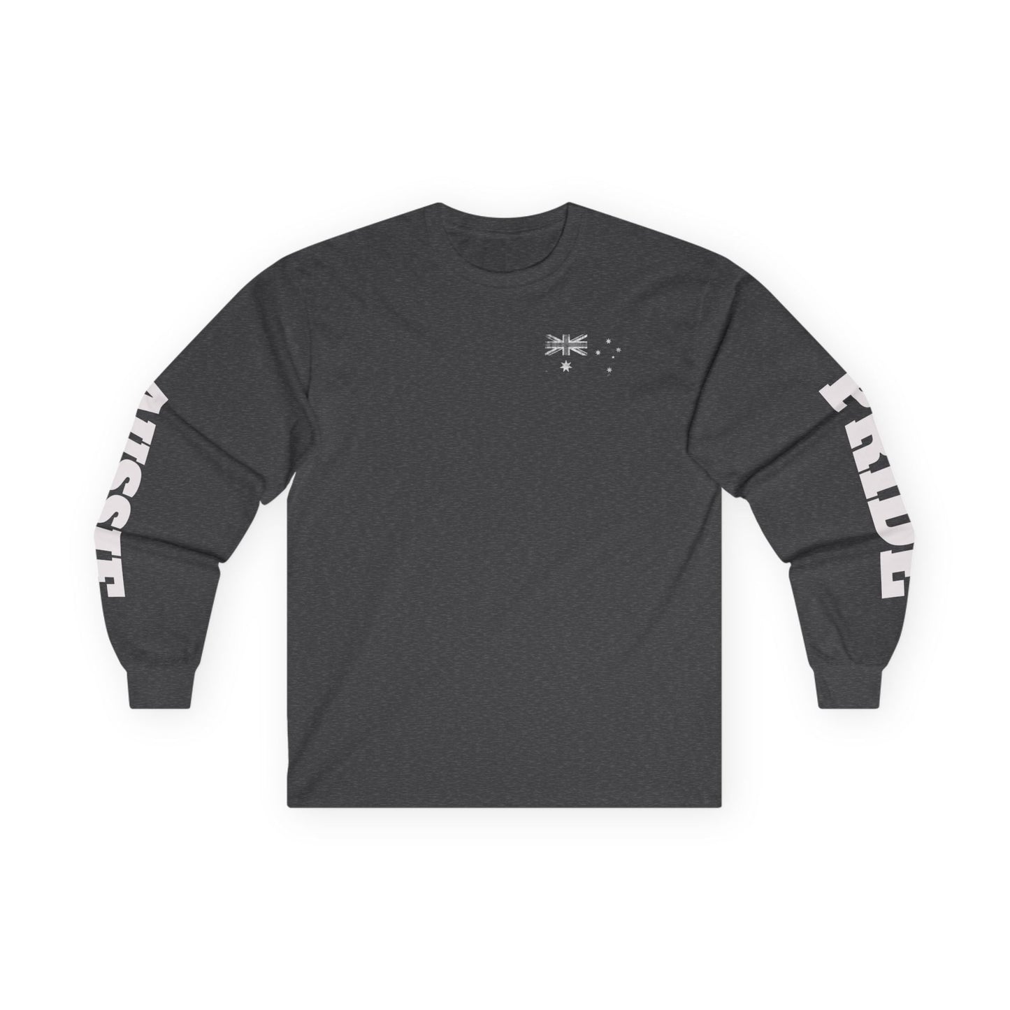 Aussie Pride Distressed Flag Long Sleeve Tee - Unisex Heavyweight Streetwear