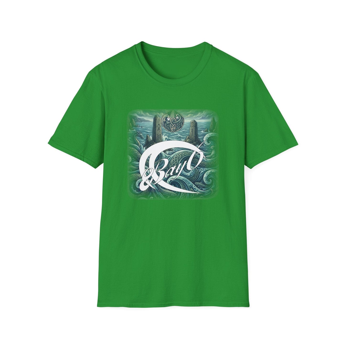 Bay6 "Mythic Coast" Celtic Runic Stones & Sea Serpent Tee
