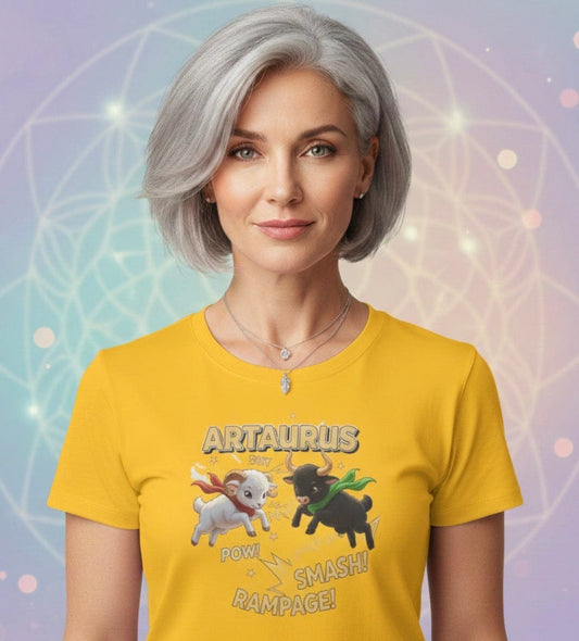 Artaurus “Rampage!” T-Shirt – Aries Taurus Cusp Zodiac Mashup Tee - That Should Be on a T-Shirt