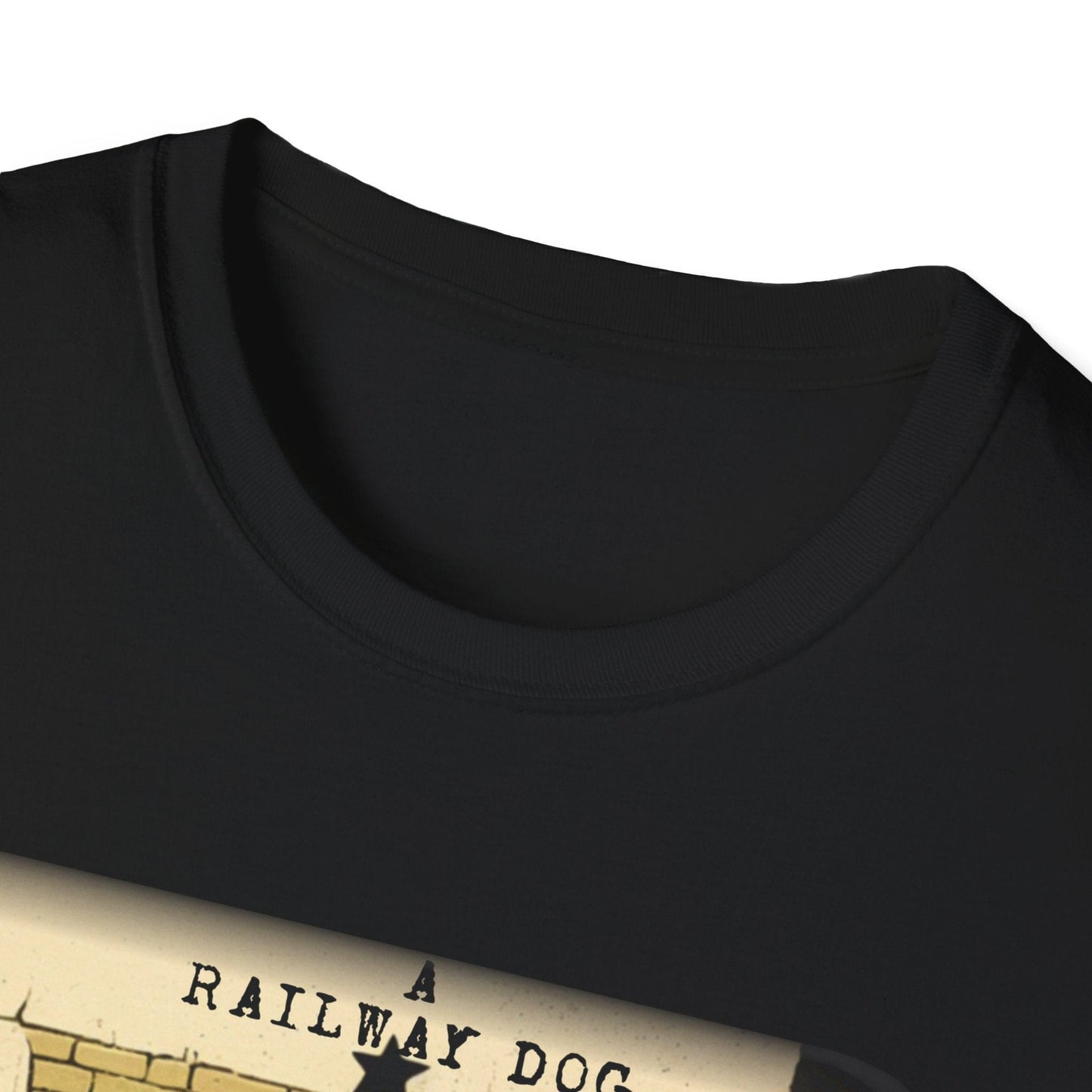 Railway Dog Christmas T-Shirt | Festive Golden Retriever Santa Hat Tee