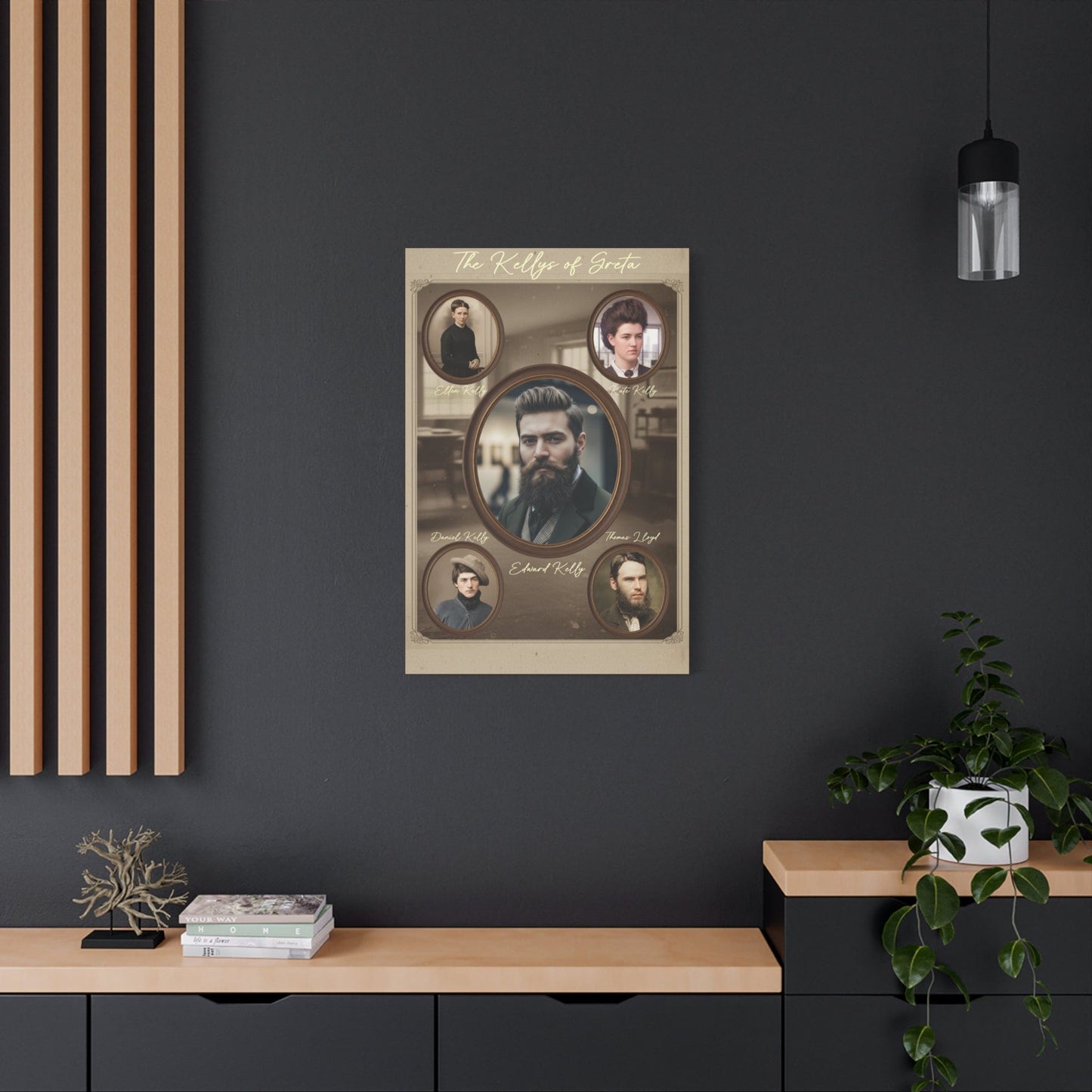 The Kellys of Greta – Ned Kelly Gang Vintage Australian History Canvas Wall Art - That Should Be on a T-Shirt