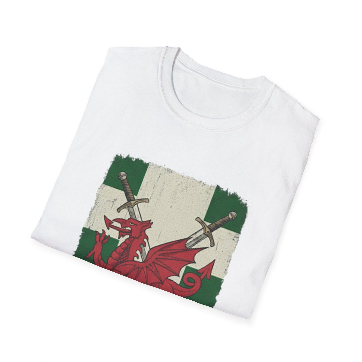 Welsh Flag Dragon T-Shirt — Gwlad Rhyddid Patriotic Tee