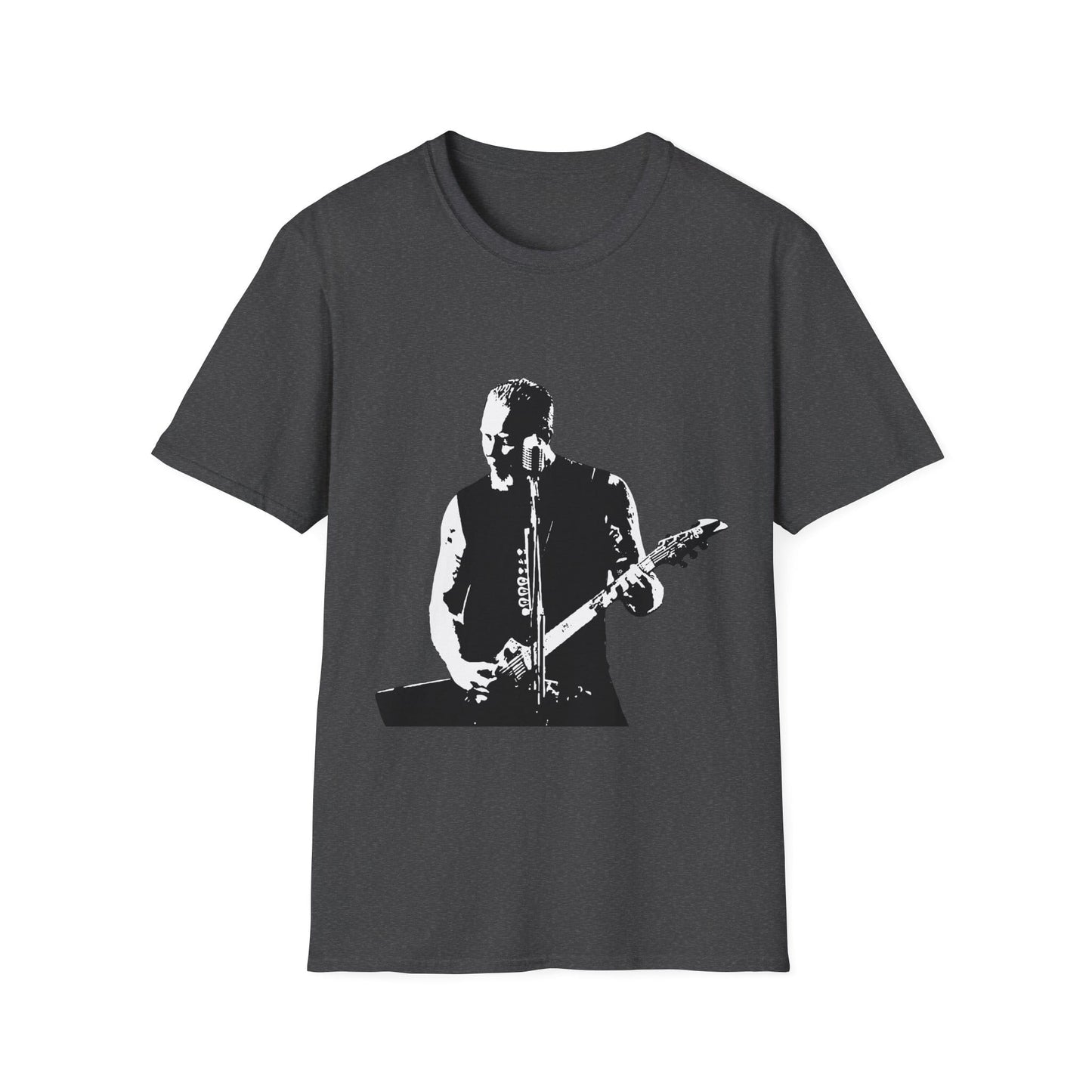 Metal Guitar Legend T-Shirt – Heavy Metal Frontman Silhouette Graphic Tee - That Should Be on a T-Shirt