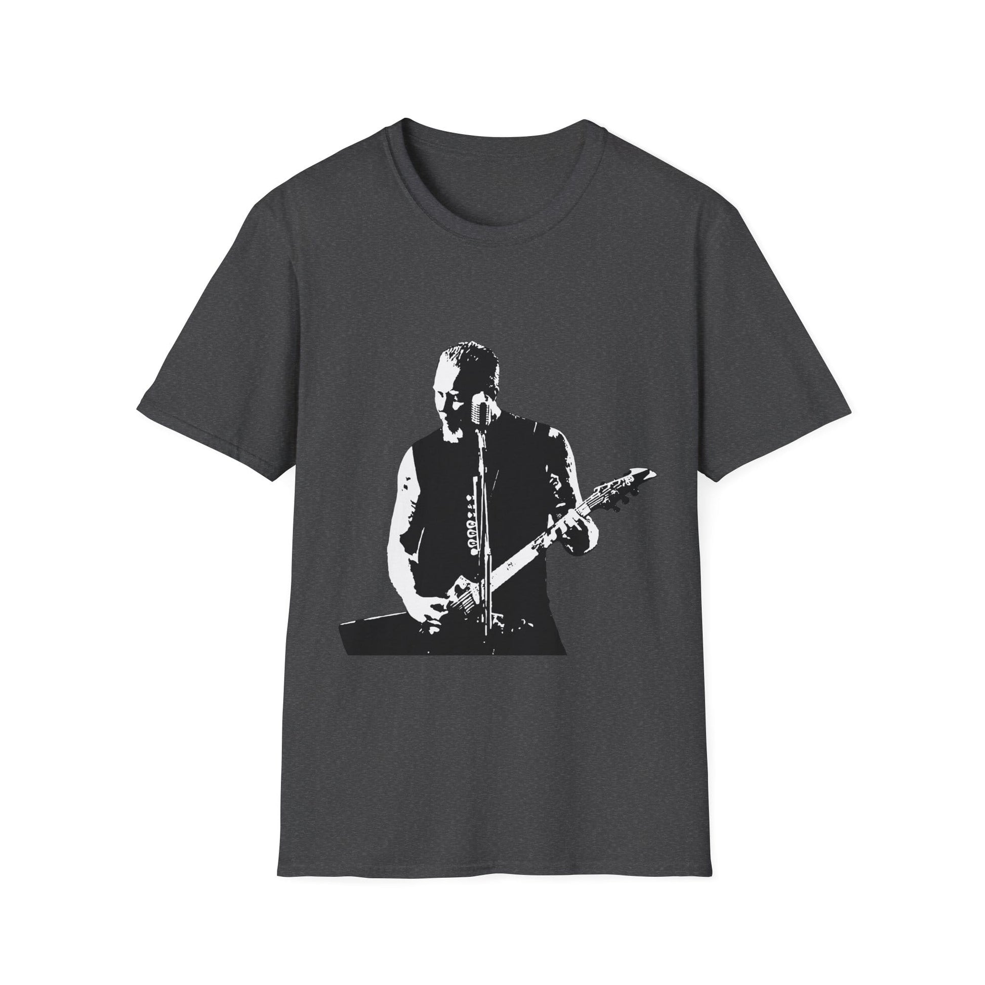Metal Guitar Legend T-Shirt – Heavy Metal Frontman Silhouette Graphic Tee - That Should Be on a T-Shirt