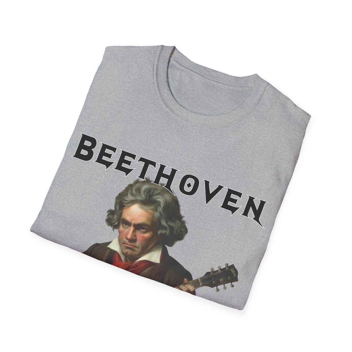 Heavy Metal Composers T-Shirt | Beethoven Shredding Electric Guitar Parody Tee