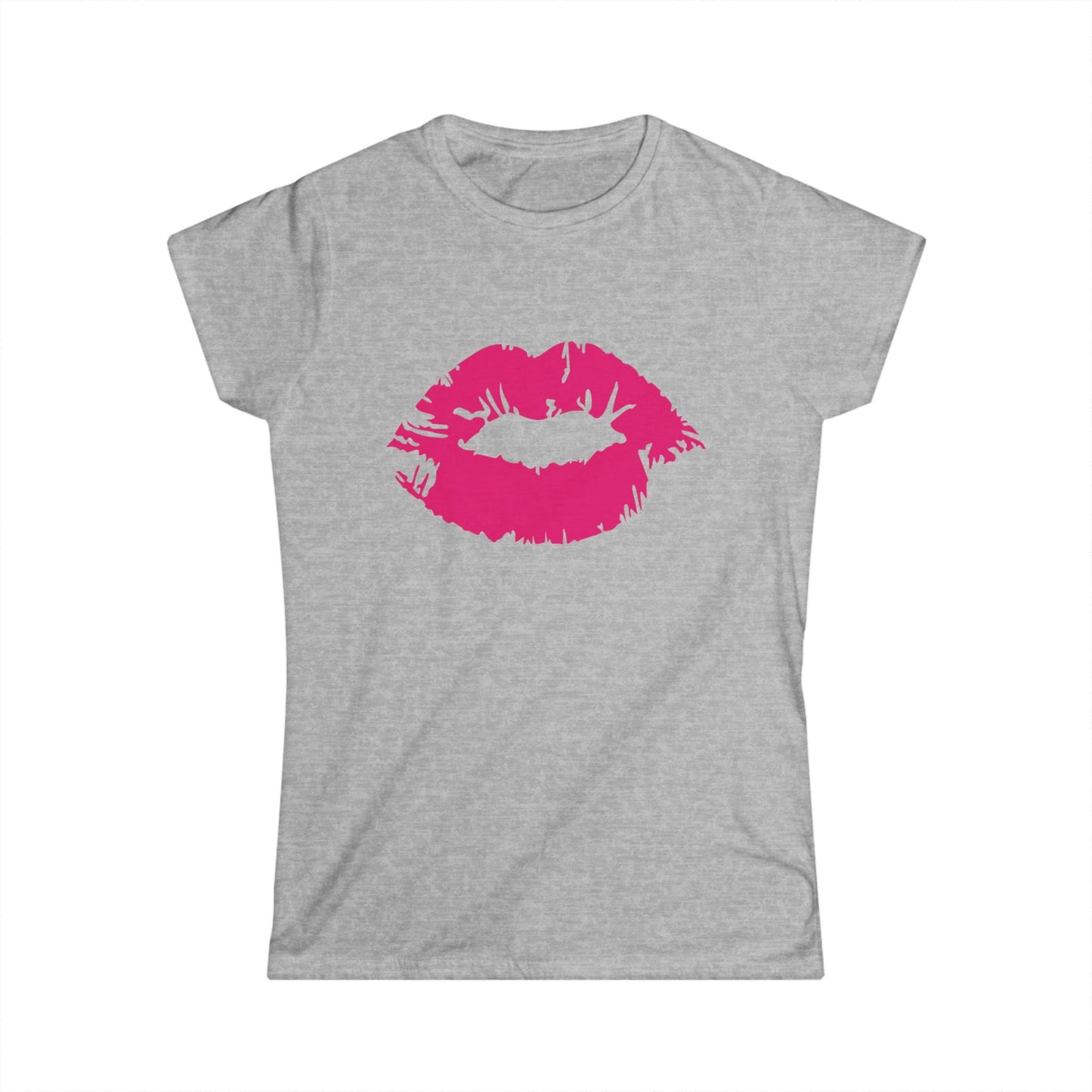 Lips Graphic Tee – Bold Pink Lip Print Women’s T-Shirt