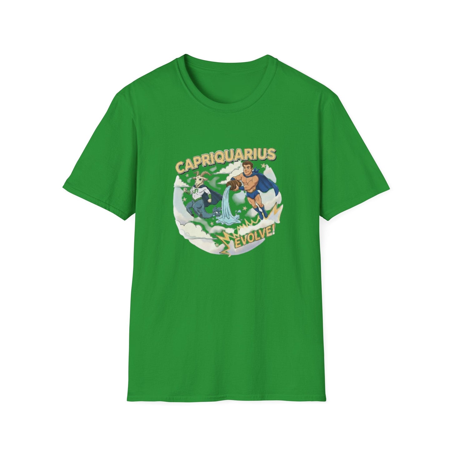Capriquarius Evolve! Superhero Zodiac Cusp Graphic Tee - That Should Be on a T-Shirt