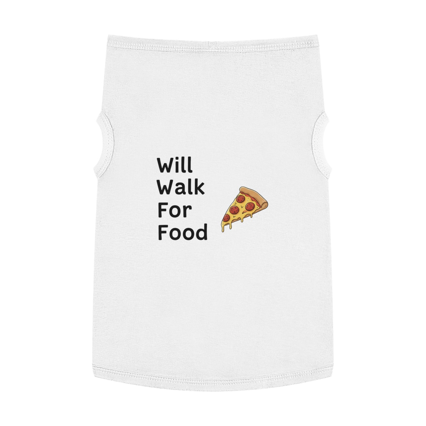 Funny Dog Vest "Will Walk For Food" - Pink Slogan Harness for Walks & Photos