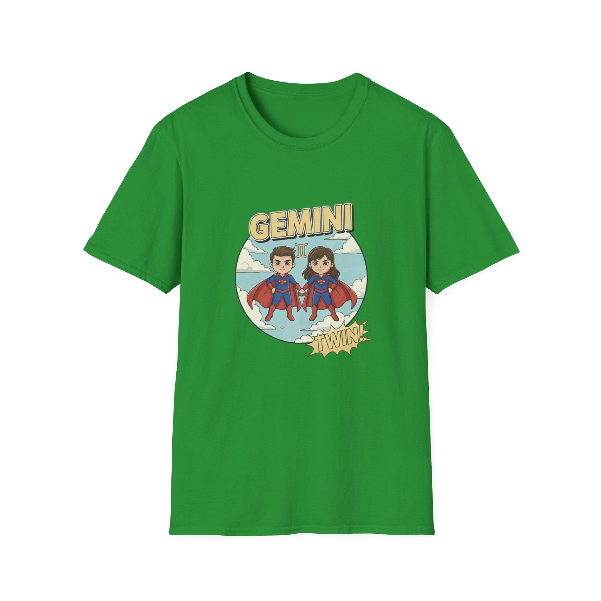 Gemini Zodiac T-Shirt — Cute Twin Superhero Horoscope Tee - That Should Be on a T-Shirt