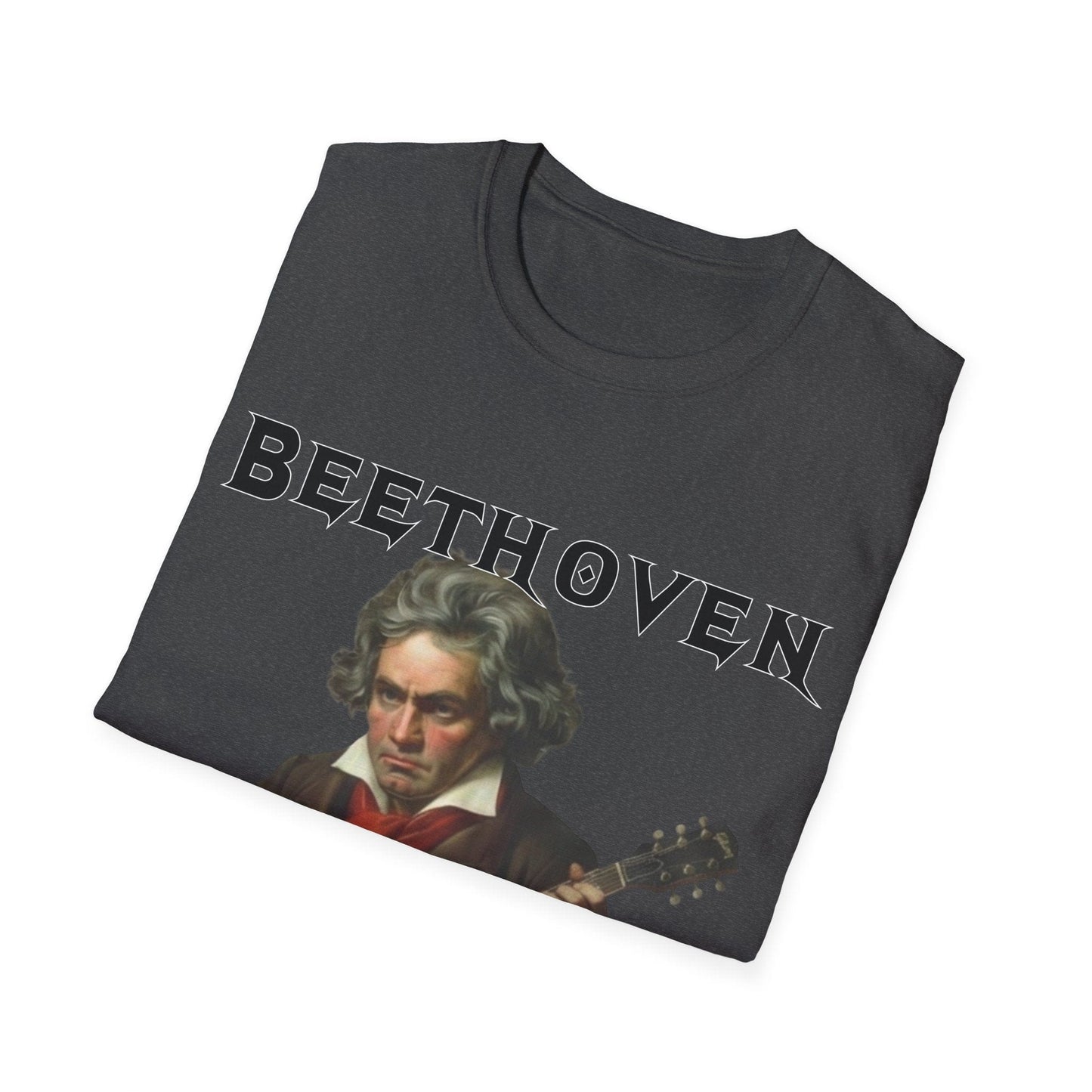 Heavy Metal Composers T-Shirt | Beethoven Shredding Electric Guitar Parody Tee