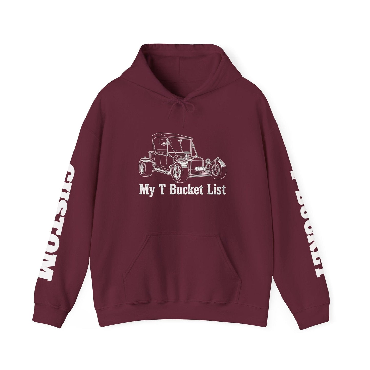 "My T-Bucket List" Hot Rod Hoodie – with Custom Sleeve Detail