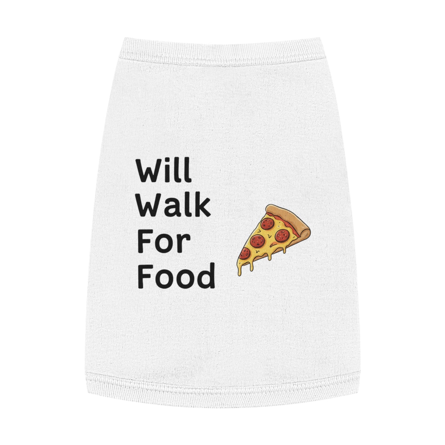 Funny Dog Vest "Will Walk For Food" - Pink Slogan Harness for Walks & Photos