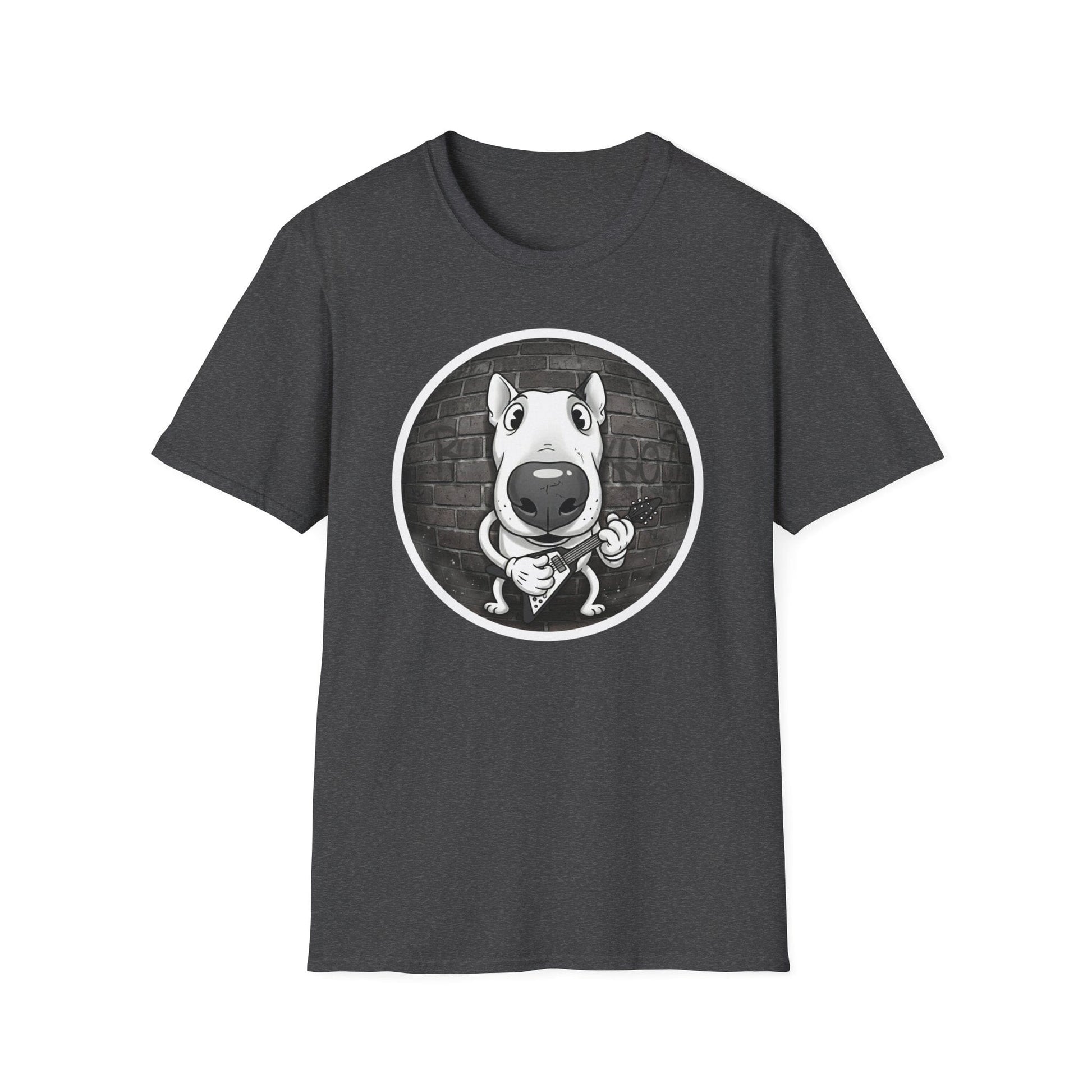 Bull Terrier Cartoon T-Shirt — Cute Dog Face Graphic Tee - That Should Be on a T-Shirt