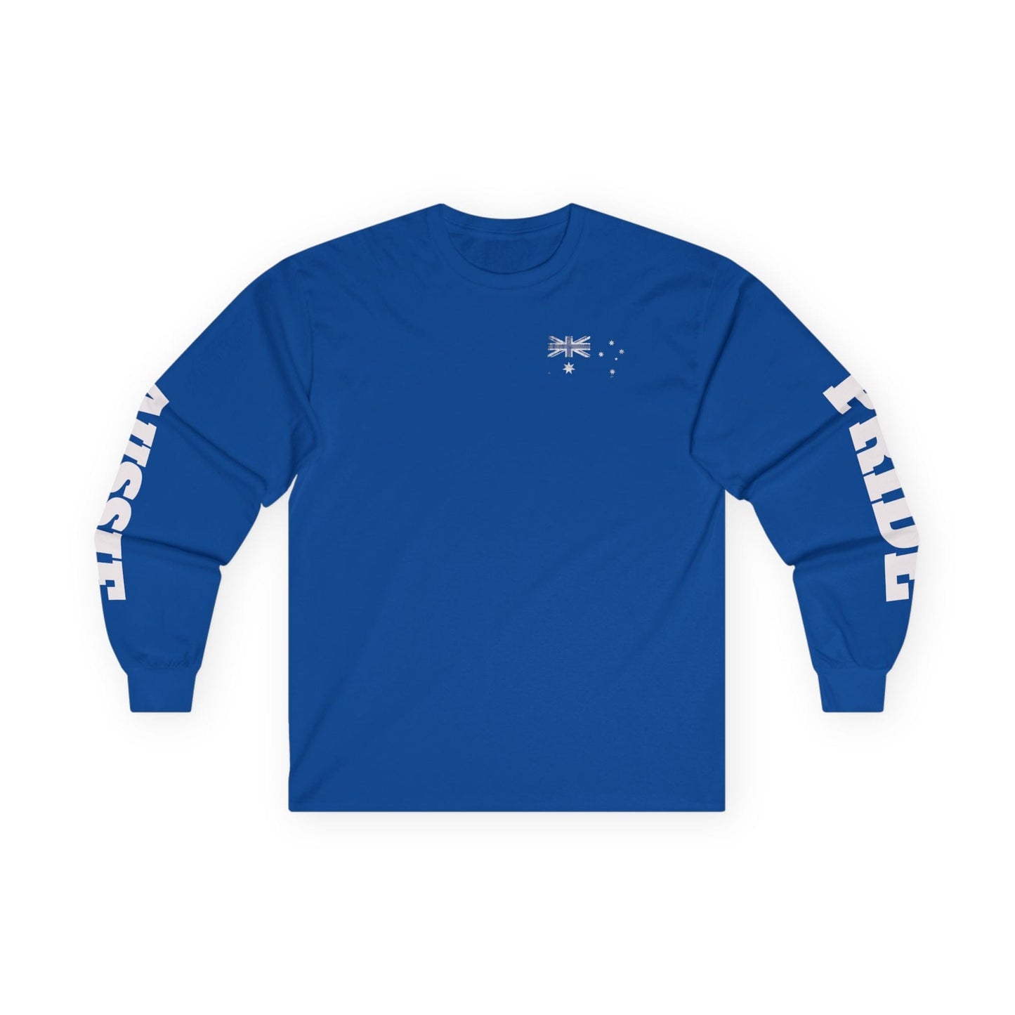 Aussie Pride Distressed Flag Long Sleeve Tee - Unisex Heavyweight Streetwear