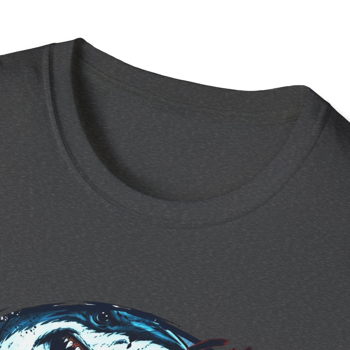 Shark Attack Fishing Graphic T-Shirt | Retro Boat Comic Humor Tee