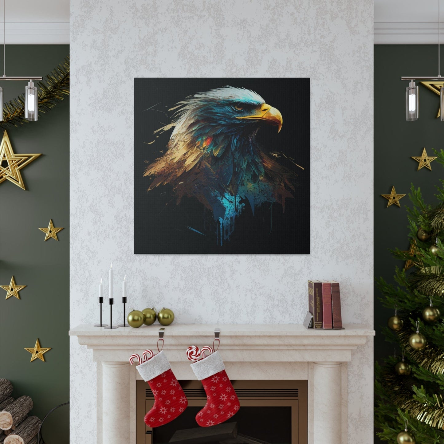 Bald Eagle Art on Canvas - That Should Be on a T-Shirt