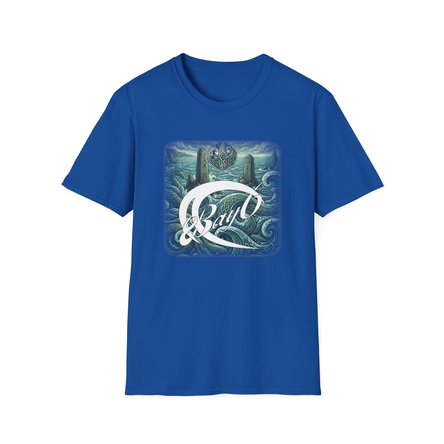 Bay6 "Mythic Coast" Celtic Runic Stones & Sea Serpent Tee