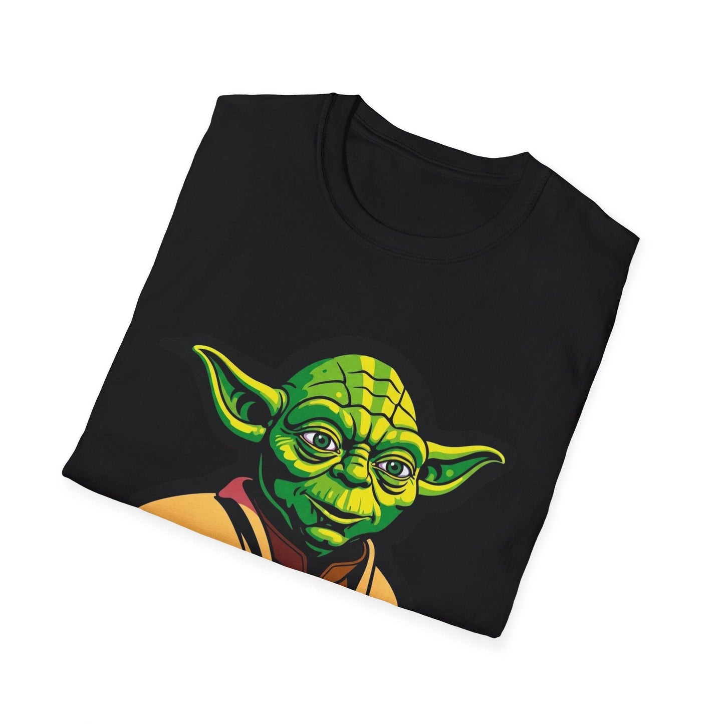 Funny Unisex Softstyle T-Shirt with Yoda Design - "A T-Shirt That Should Be On"