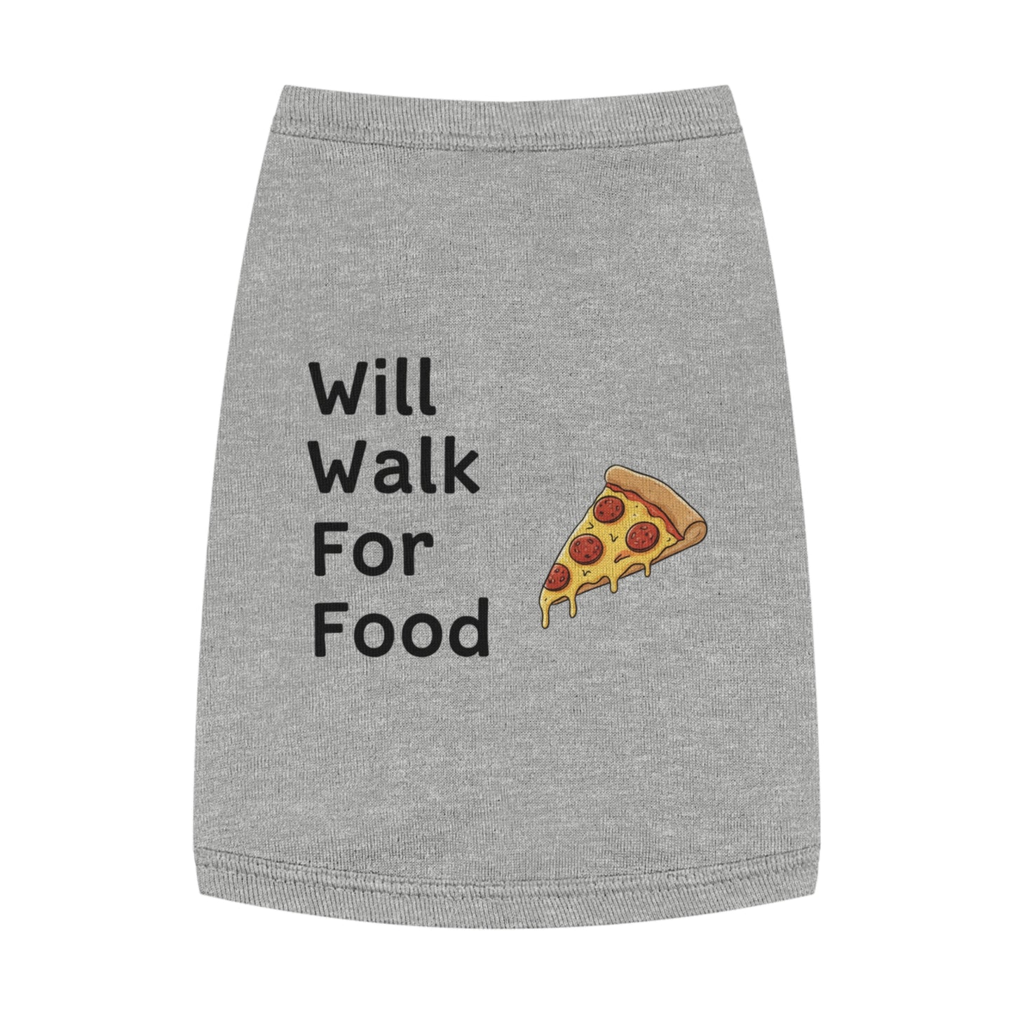 Funny Dog Vest "Will Walk For Food" - Pink Slogan Harness for Walks & Photos