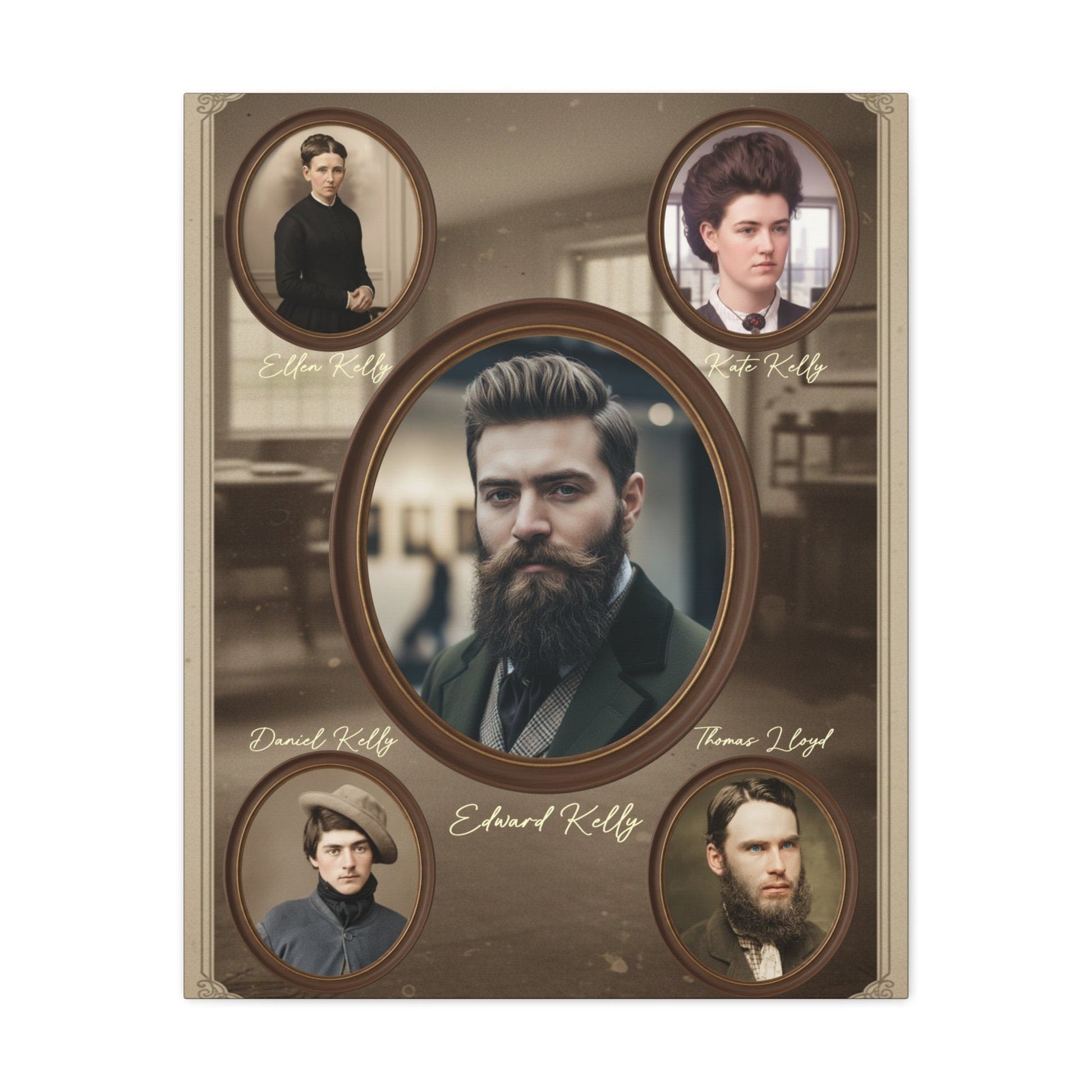 The Kellys of Greta – Ned Kelly Gang Vintage Australian History Canvas Wall Art - That Should Be on a T-Shirt